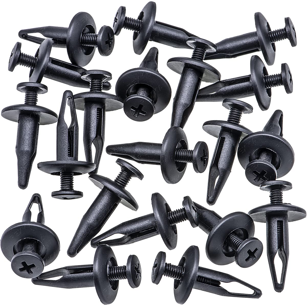 Rexka 20pcs Radiator Shroud & Trim Retainer Push-Type Clips Rivet Compatible with GM 20664092 Ford N804570S - Image 2