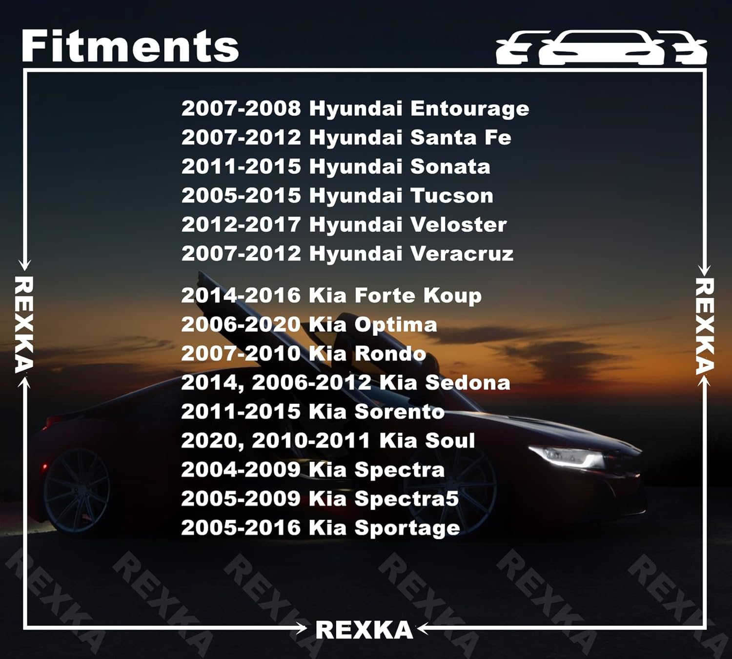 Rexka 10pcs Rocker Molding Clip for Hyundai Kia 87756-2E000 - Image 3