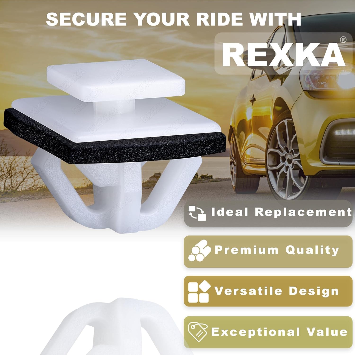 Rexka 10pcs Rocker Molding Clip for Hyundai Kia 87756-2E000 - Image 4
