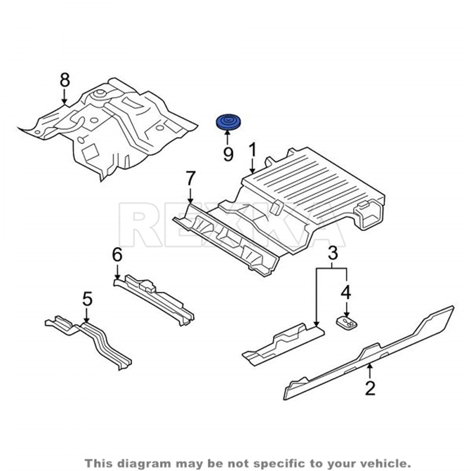 Rexka 10pcs Hood Insulation Fender Liner Retainer Clip for Ford Edge, Escape, Excursion, Expedition, Explorer, Flex, Mustang, Ranger, Taurus N808842S W705002-S300 Chrysler 6504098 - Image 7