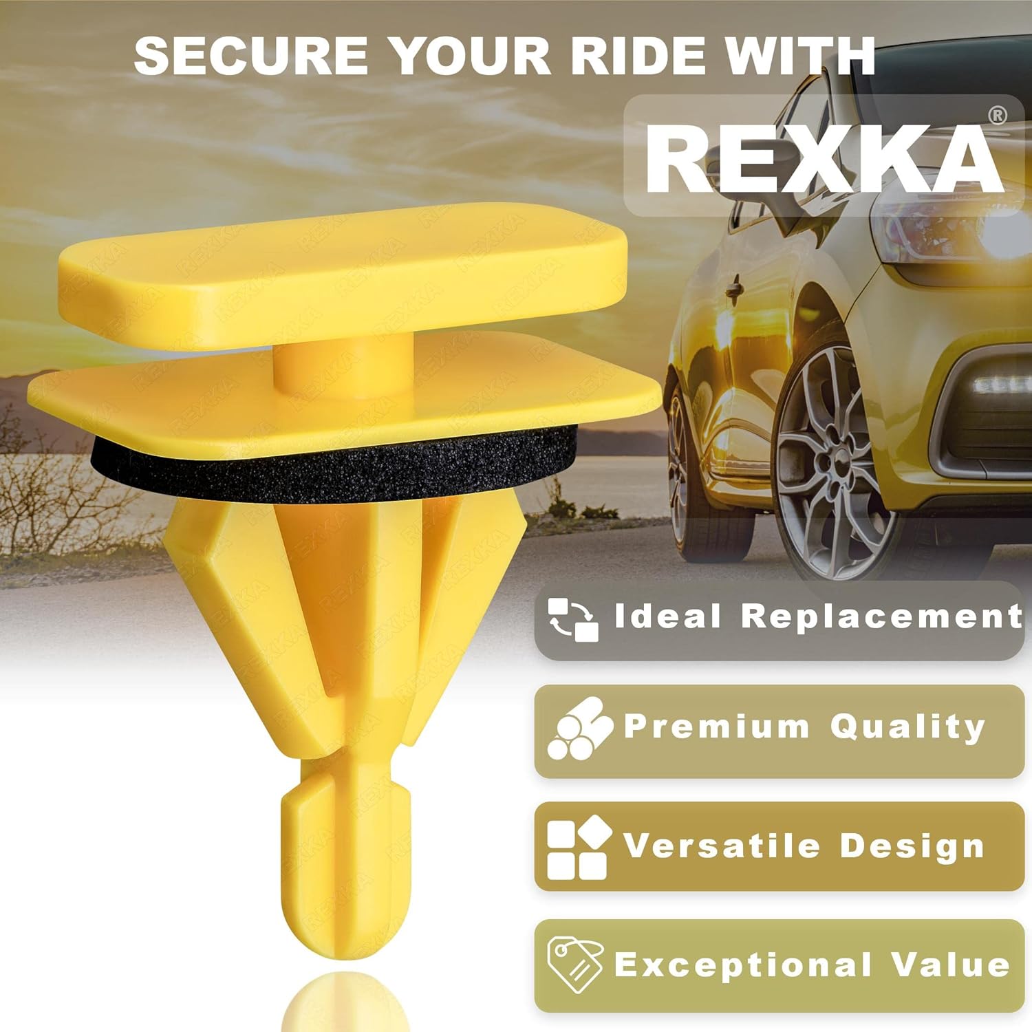 Rexka 10pcs Rocker Wheel Opening Spoiler Moulding Clip 15864780 Compatible with GM Chevy Cadillac GMC Buick Sierra Silverado Acadia Traverse Equinox Camaro Trailblazer XT5 Enclave Envision - Image 4