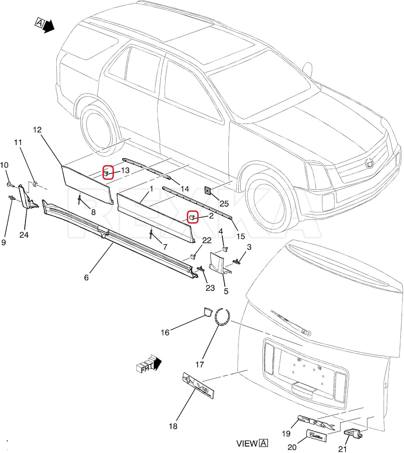 Rexka 10pcs Rocker Wheel Opening Spoiler Moulding Clip 15864780 Compatible with GM Chevy Cadillac GMC Buick Sierra Silverado Acadia Traverse Equinox Camaro Trailblazer XT5 Enclave Envision - Image 5