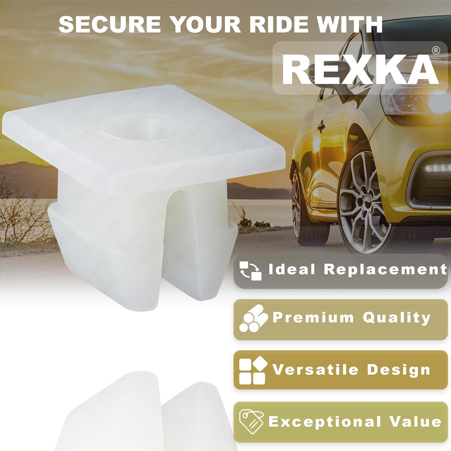 Rexka 20pcs Front Bumper Support Splash Shield Under Cover Nylon Nut Grommet M5.5 Screw 90189-06193 for Toyota Lexus - Image 4