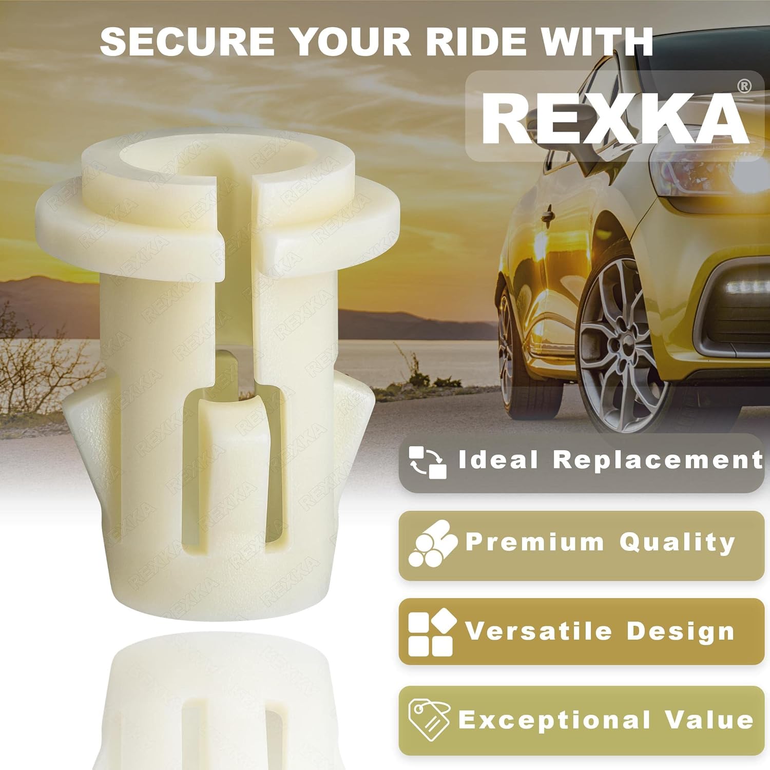 Rexka 10pcs Fog Lamp Assembly Retainer Grommet Nut 11570830 Compatible with Cadillac Escalade, Chevy Avalanche, Camaro, Colorado, Silverado Tahoe GMC Canyon, Denali, Sierra & Yukon - Image 4