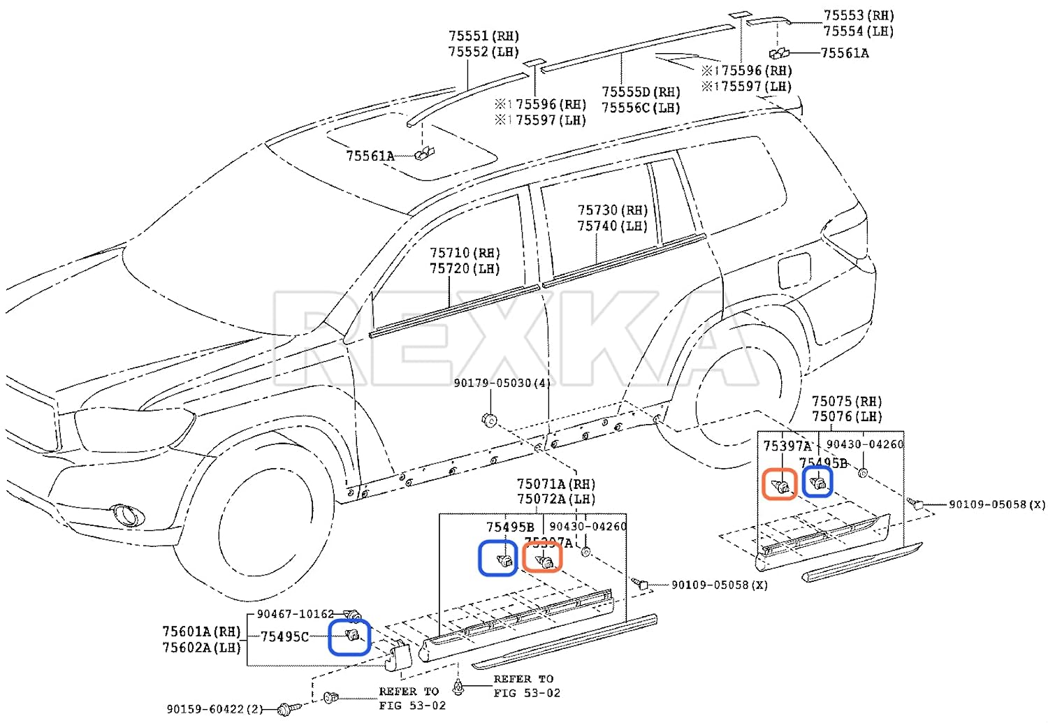 Rexka 10 Sets Fender Flare Clip Kit 75495-35010 75397-35010 Compatible with Toyota Tacoma RAV4 Highlander FJ Cruiser - Image 3