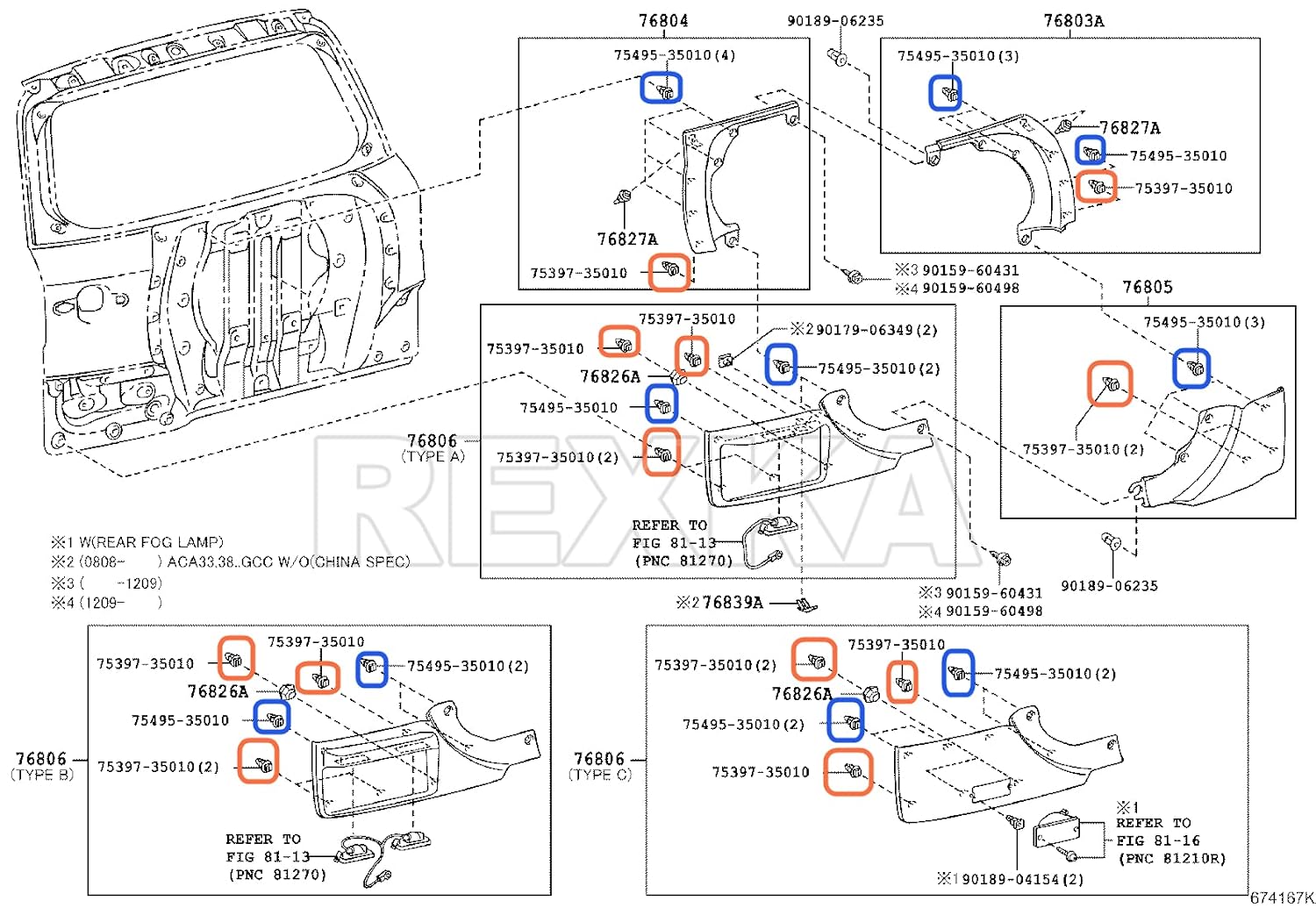 Rexka 10 Sets Fender Flare Clip Kit 75495-35010 75397-35010 Compatible with Toyota Tacoma RAV4 Highlander FJ Cruiser - Image 5