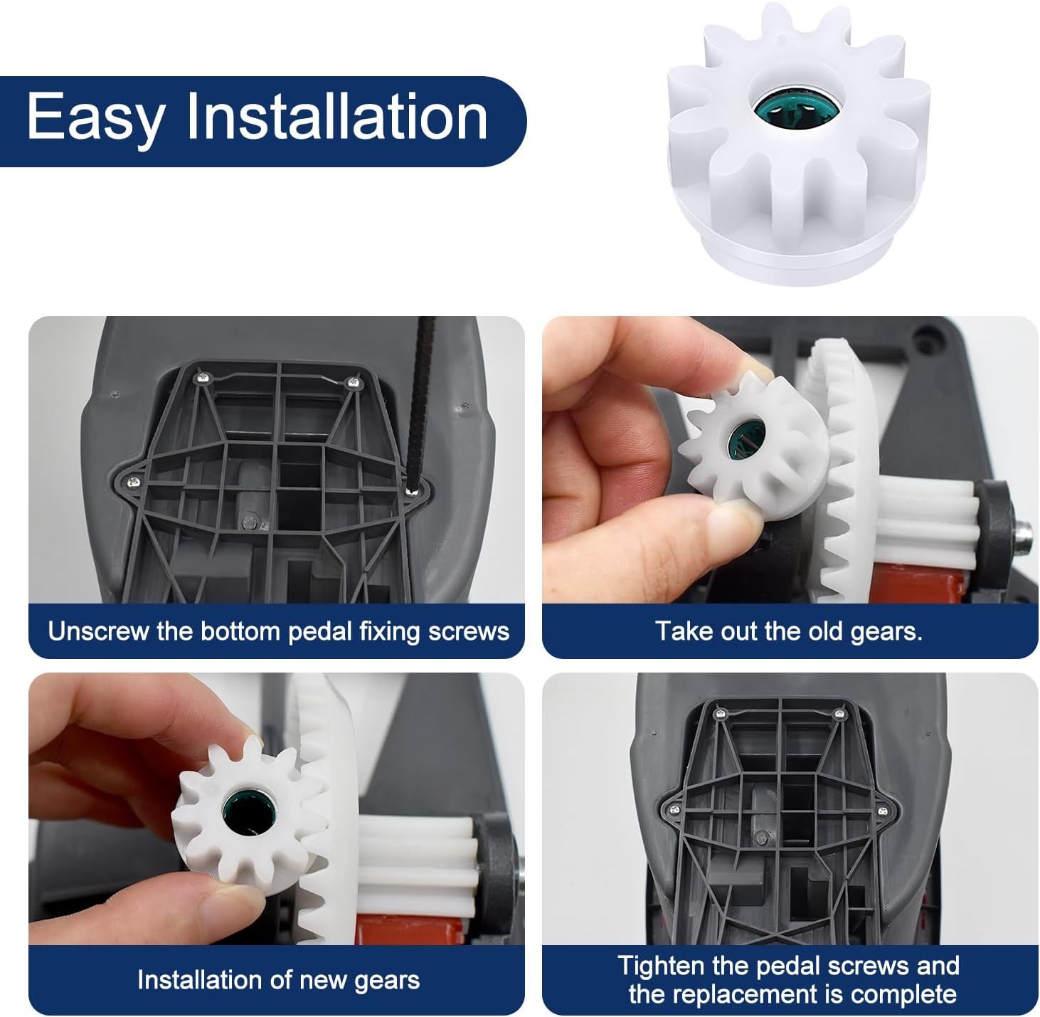3 Pcs Easy Mop Pedal Broom Spin Replacement One Way Clutch Bearing Bucket Gear Sprockets Repair Compatiable with Oceda/Vilida and Market 90% Spin Mop System, Mop Gears (3 Pcs Bearing Bucket Gears) - Image 6