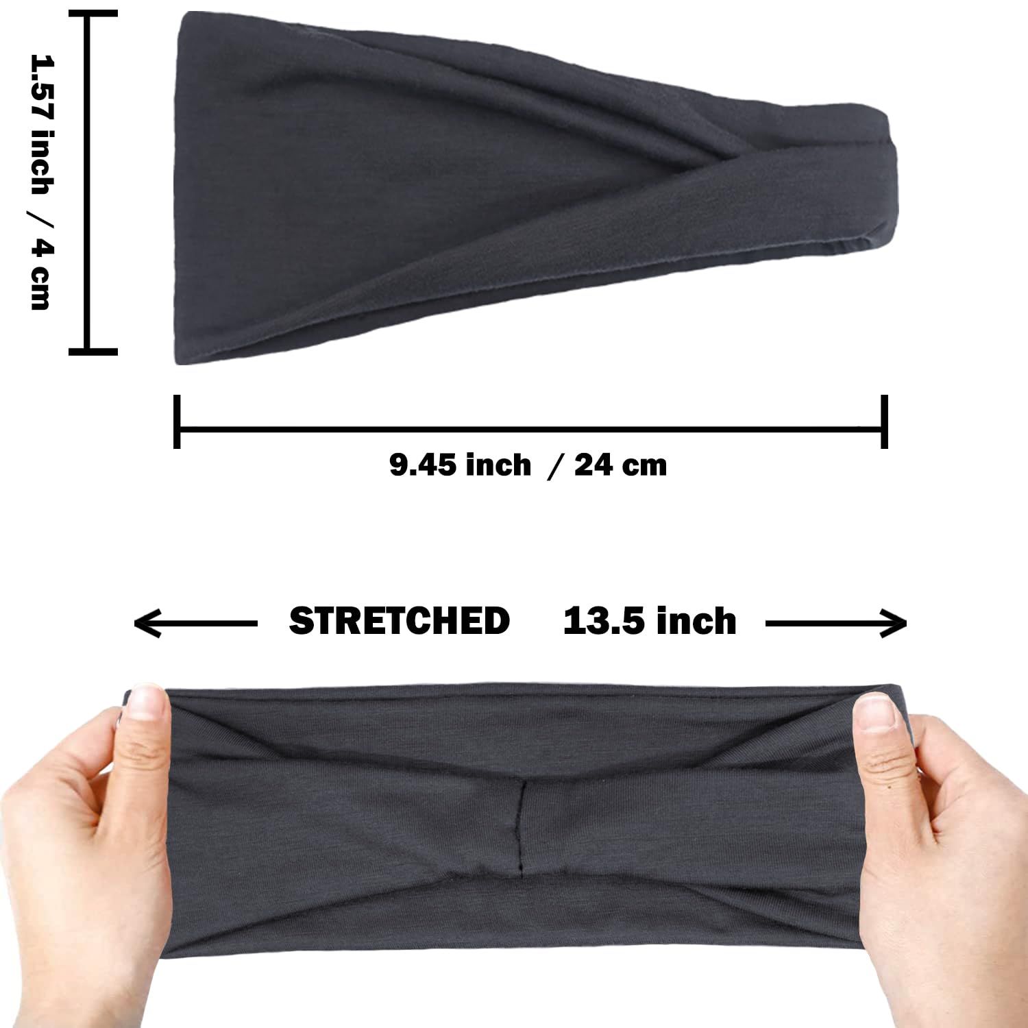 Headbands or Women, Non-Slip, Premium Stretchy Head Bands Hair Accessories,Wear or Yoga, ashion, Working Out, Travel or Running, 6 Pack, Neutral - Image 4