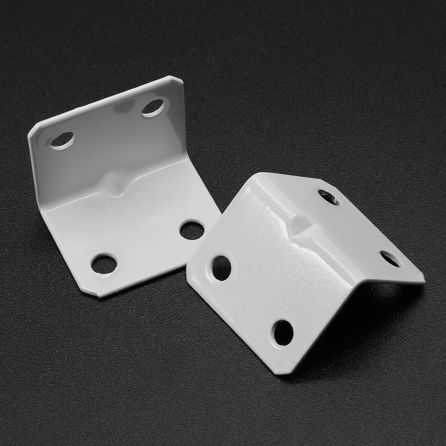 Biaungdo 12 Pcs White Metal Corner Brace, 26 x 26 x 32mm L Shape Shelf Bracket, 90 Degree Right Angle L Brackets Support with Screws for Wood, Shelves, Cabinet, Furniture, 4 Holes - Image 5