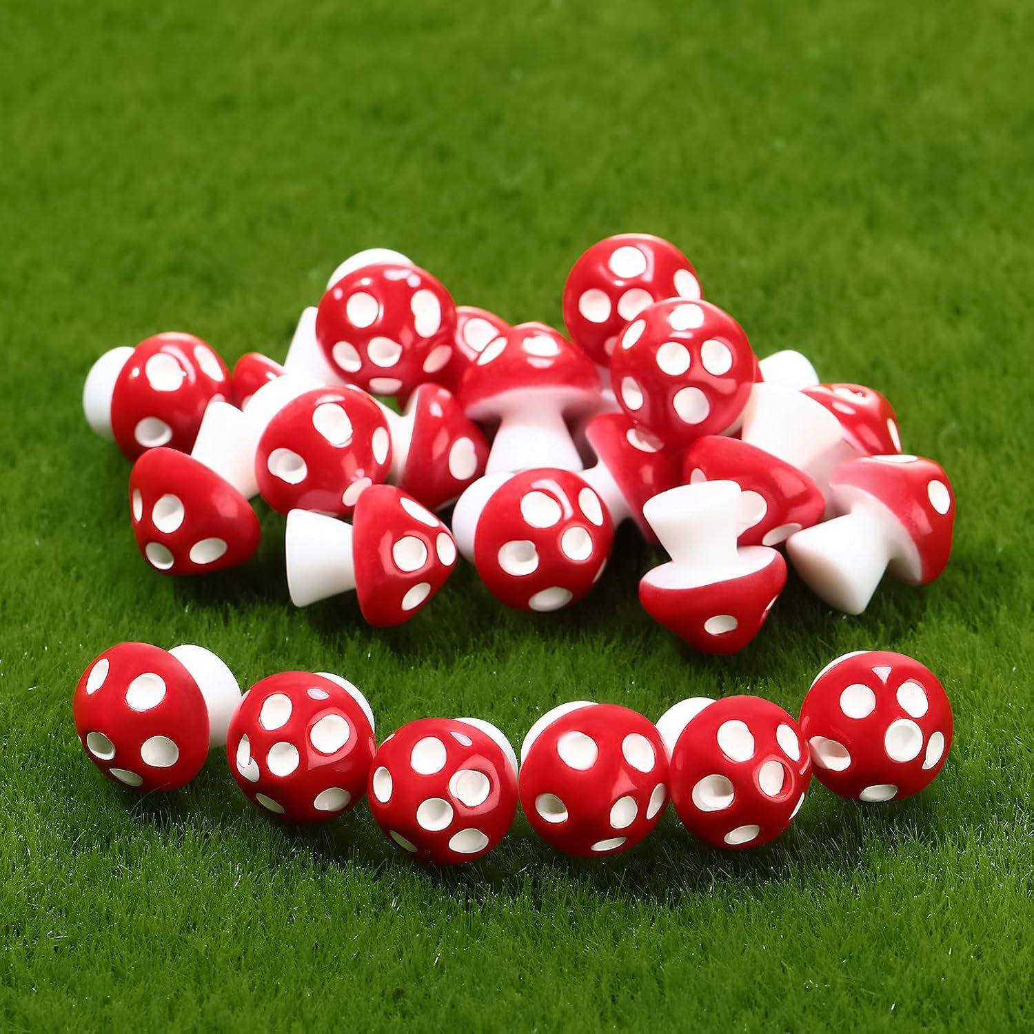 24 Pcs Mini Resin Mushrooms Tiny Mushroom Miniature igurines airy Wild Garden Supplies Small Mushrooms Micro Model Decoration Landscape Crat Accessories or DIY Home Dollhouse Handmade Decor - Image 2