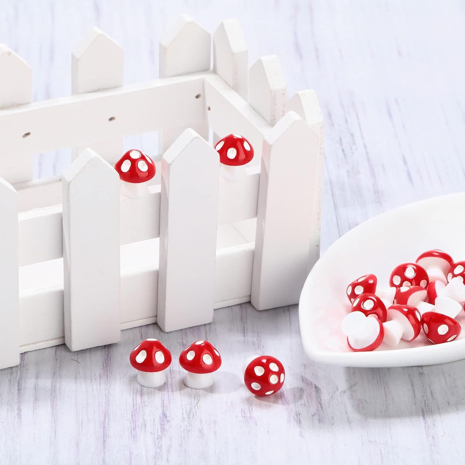 24 Pcs Mini Resin Mushrooms Tiny Mushroom Miniature igurines airy Wild Garden Supplies Small Mushrooms Micro Model Decoration Landscape Crat Accessories or DIY Home Dollhouse Handmade Decor - Image 6