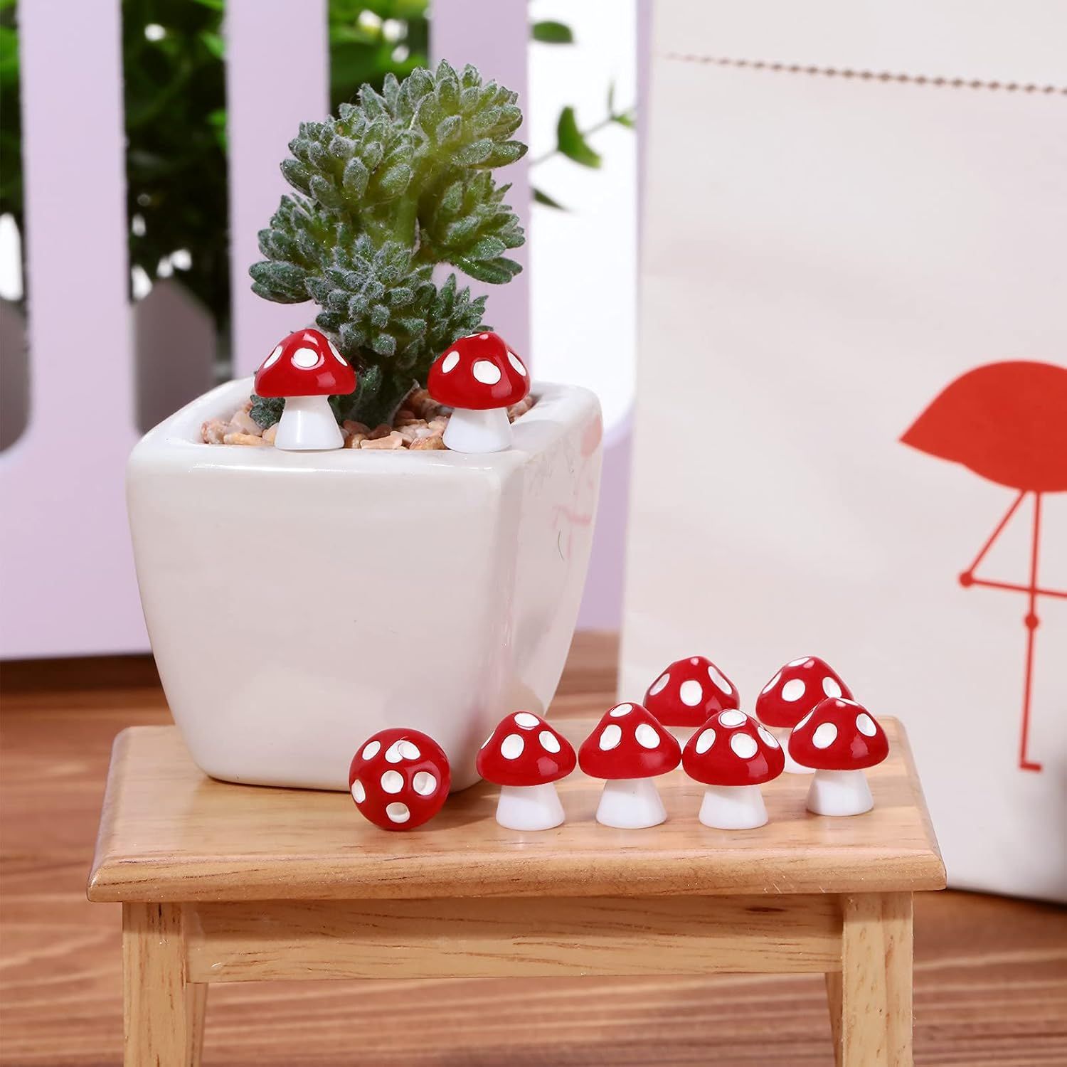 24 Pcs Mini Resin Mushrooms Tiny Mushroom Miniature igurines airy Wild Garden Supplies Small Mushrooms Micro Model Decoration Landscape Crat Accessories or DIY Home Dollhouse Handmade Decor - Image 7