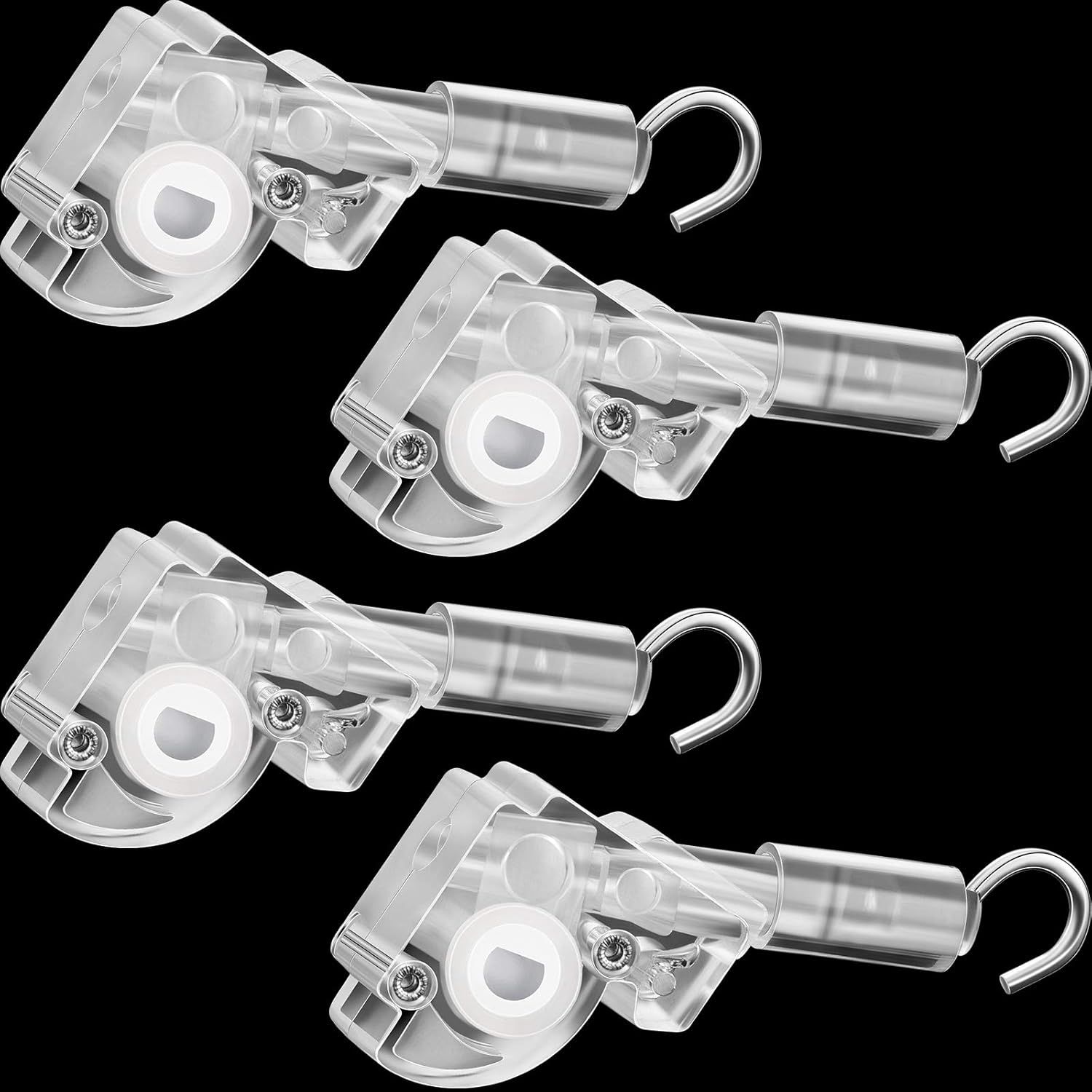 4 Pieces Blind Wand Tilter Control Wand or 1 Inch Mini Blind Head Rail Mechanism Replacement with D Shaped Gear Tilter Mechanism Hook Connection - Image 1