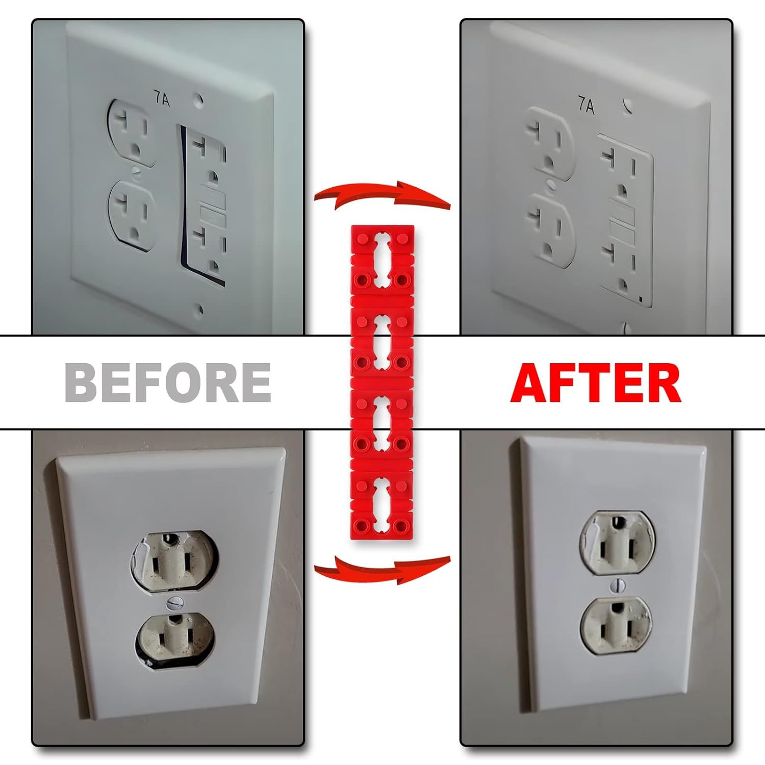 Outlet Spacers or Electrical Box,  48 PCS Switch and Receptacle Spacers or Loose Outlet Plug ix, Electrical Extender Outlet Shims Light Switch Spacer - Image 6