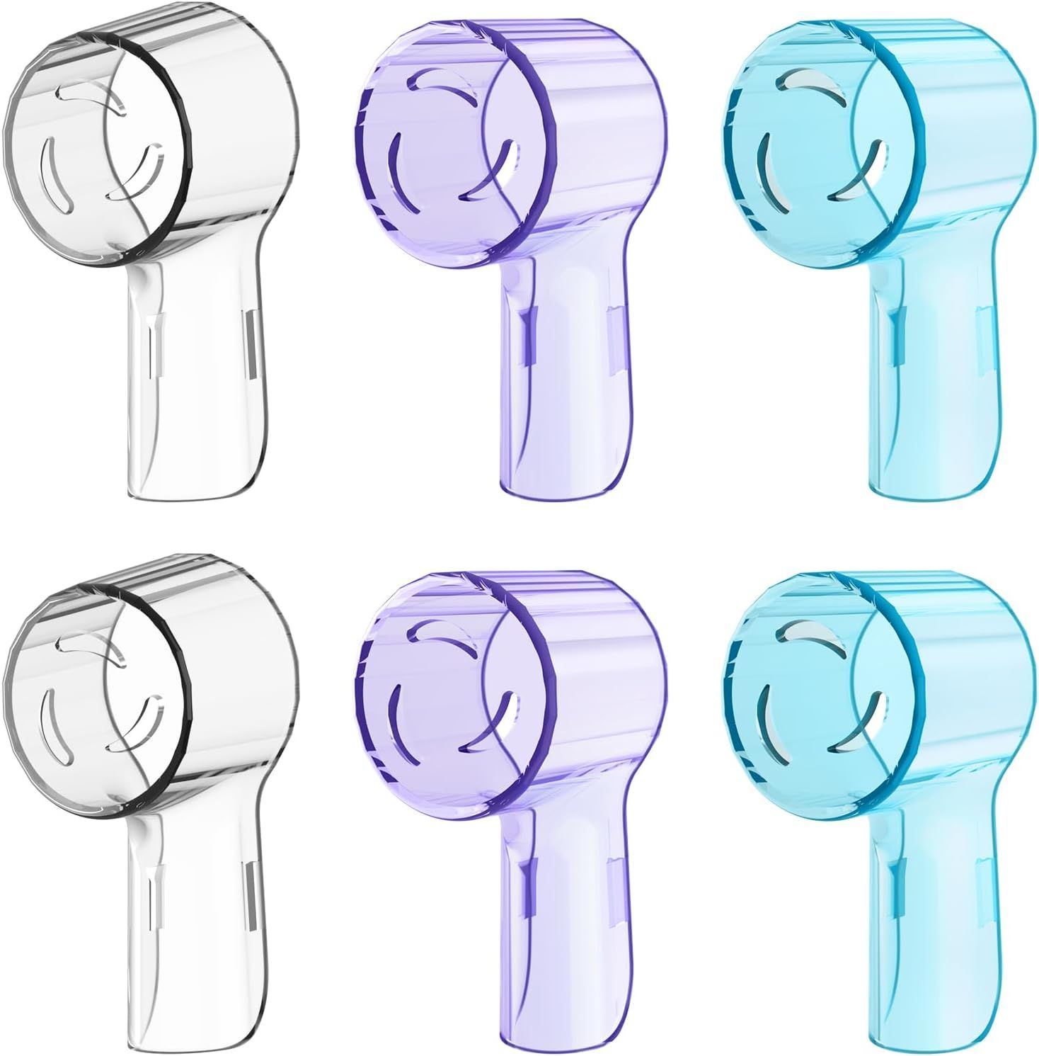 6 Pack Toothbrush Heads Dustproo Cover Compatible with Oral B, its or Oral-B iO Series, Pro 1000, 1500, 5000, 7500 Electric Toothbrush, Protects Brush Head and Convenient Travel - Image 1
