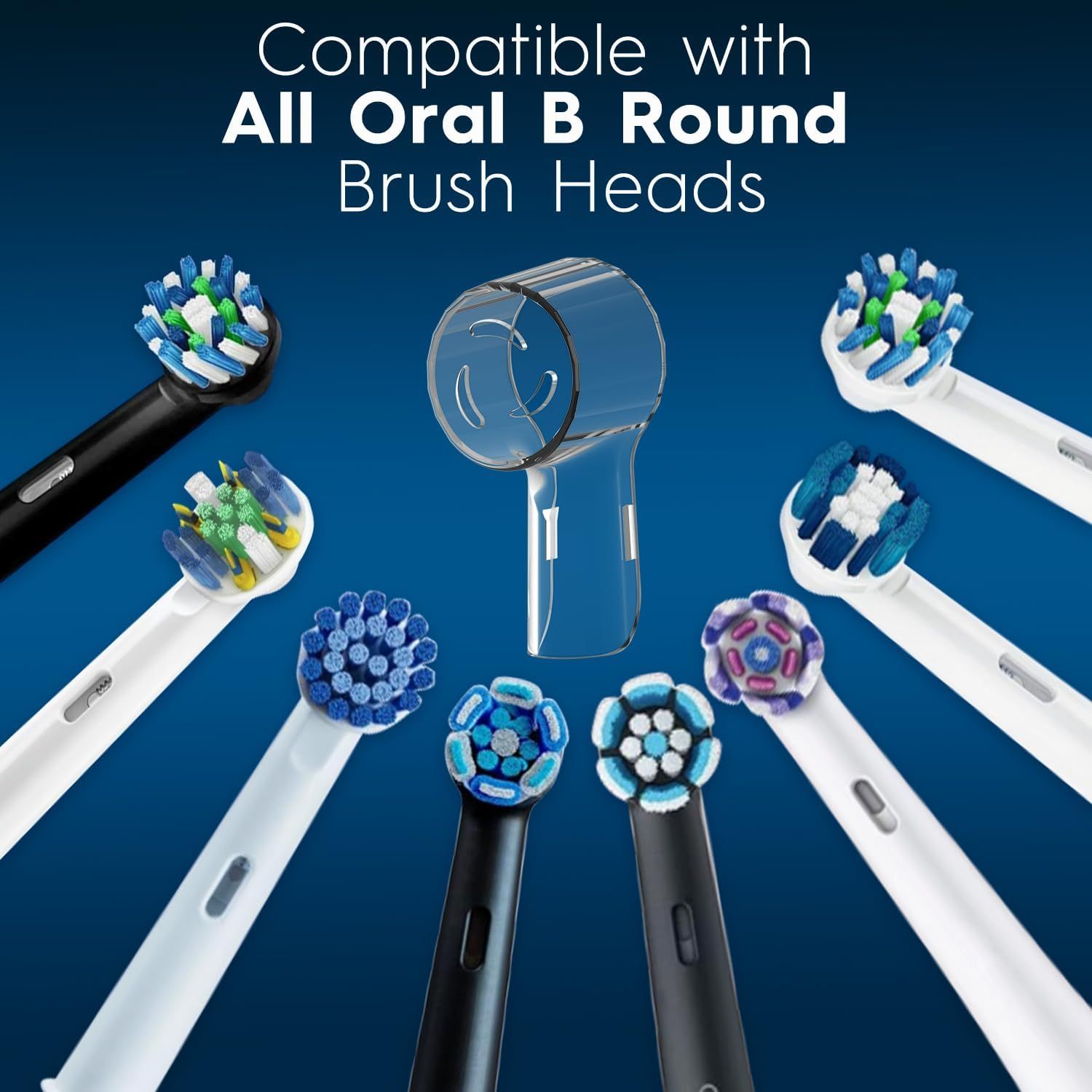 6 Pack Toothbrush Heads Dustproo Cover Compatible with Oral B, its or Oral-B iO Series, Pro 1000, 1500, 5000, 7500 Electric Toothbrush, Protects Brush Head and Convenient Travel - Image 2