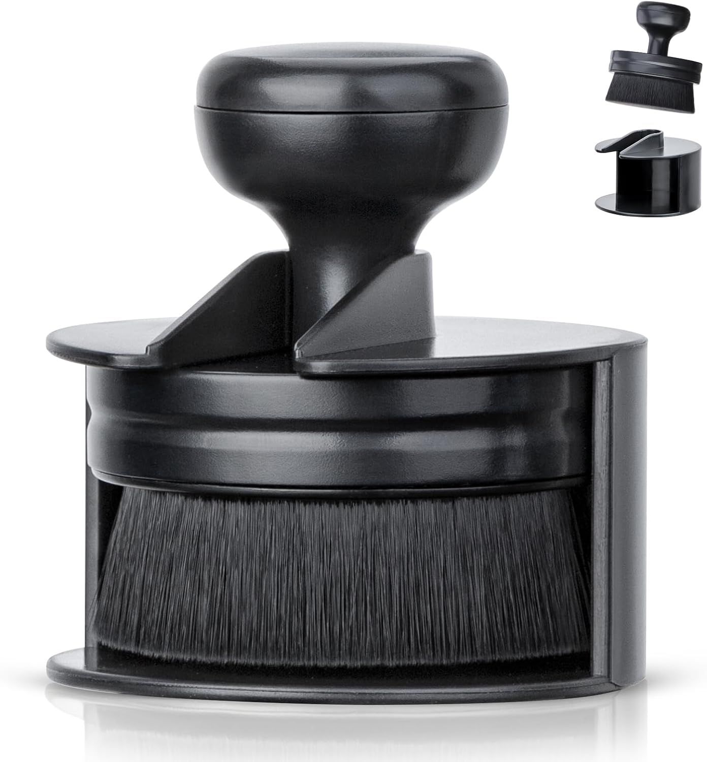 Car Tire Shine Applicator,Vegan Tire Shine Brush with Stand or Auto Detailing Cleaning Service (Black) - Image 1