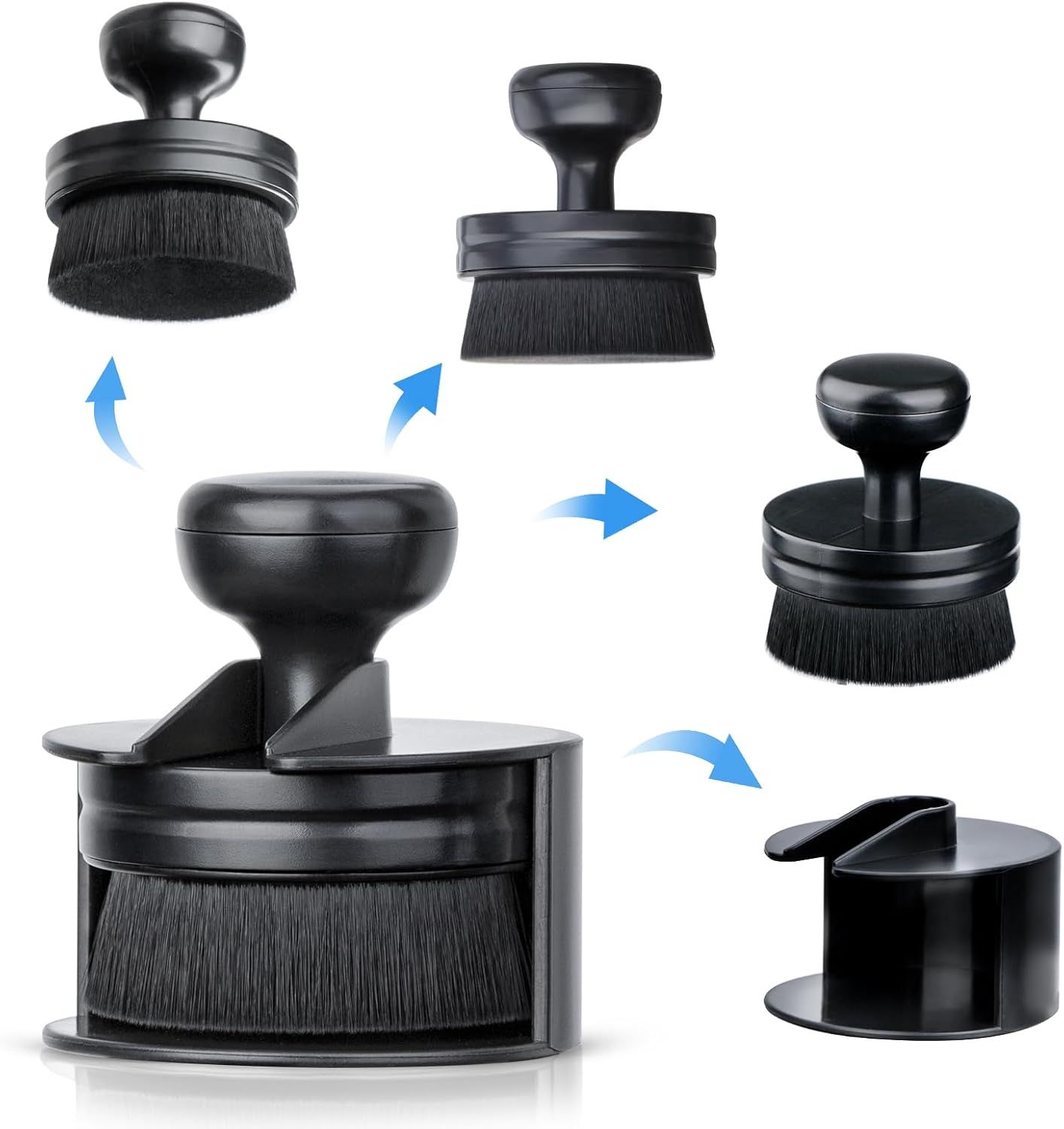 Car Tire Shine Applicator,Vegan Tire Shine Brush with Stand or Auto Detailing Cleaning Service (Black) - Image 4