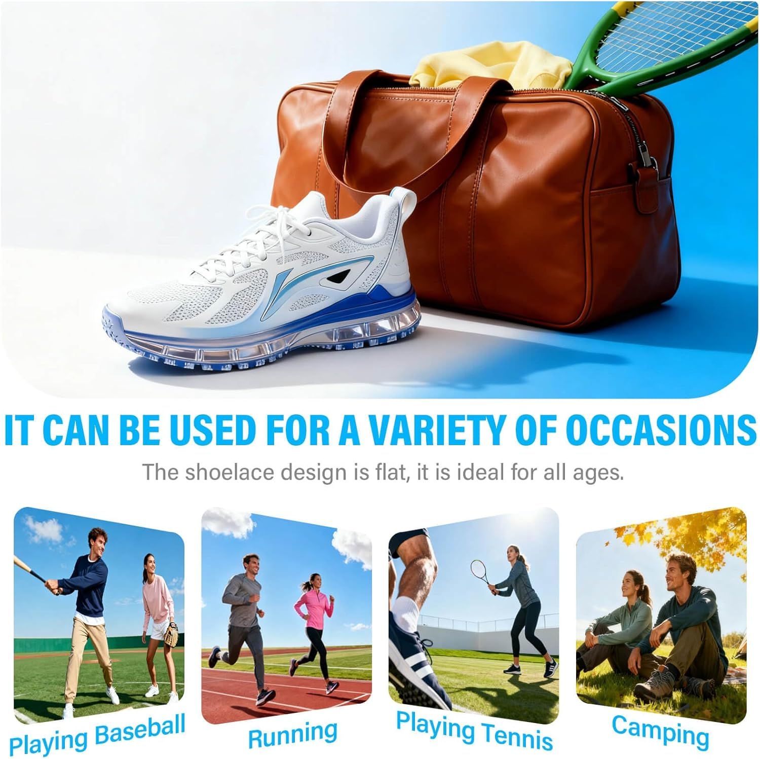 Thin lat Shoe Laces: Athletic Hollow Solid Color Shoelaces or Sneakers 1 Pair - Image 5