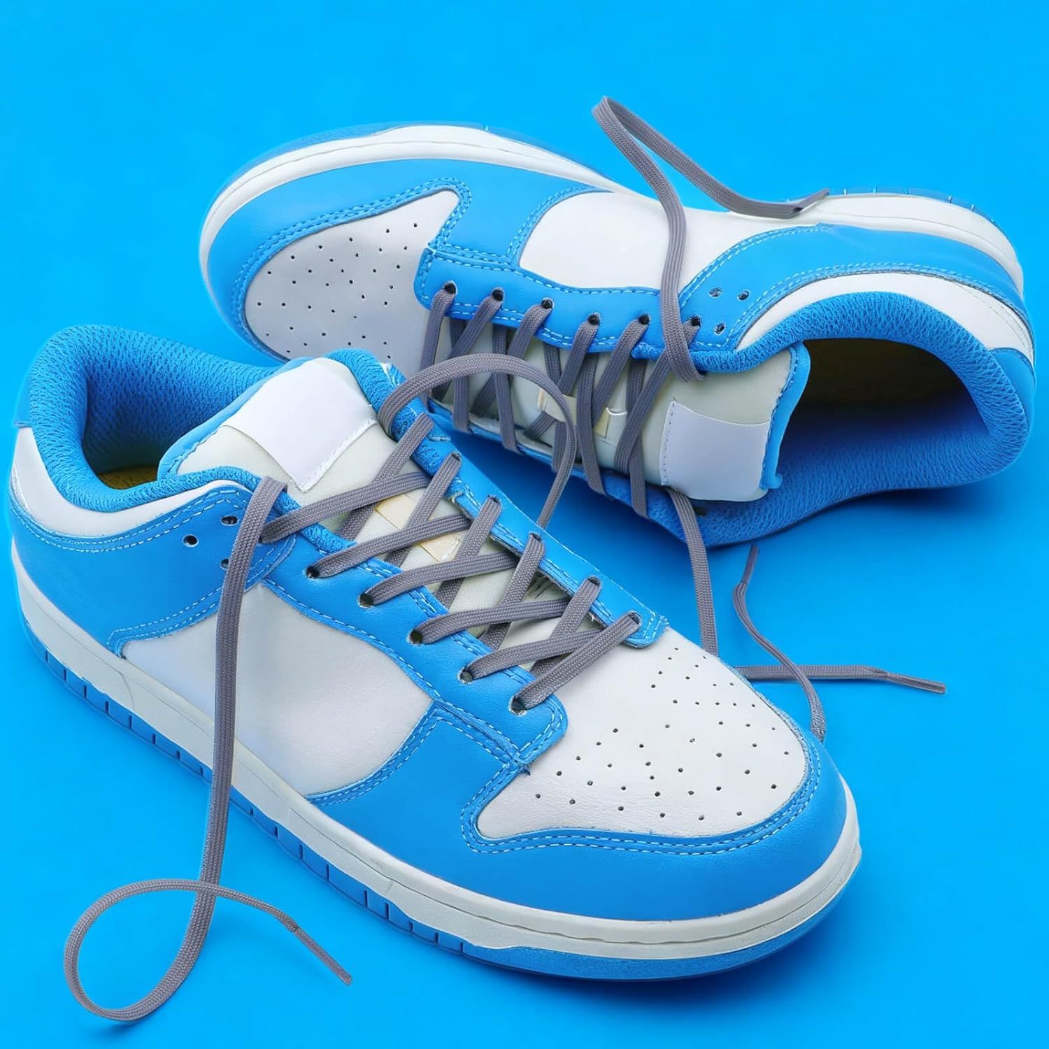 Thin lat Shoe Laces: Athletic Hollow Solid Color Shoelaces or Sneakers 1 Pair - Image 8
