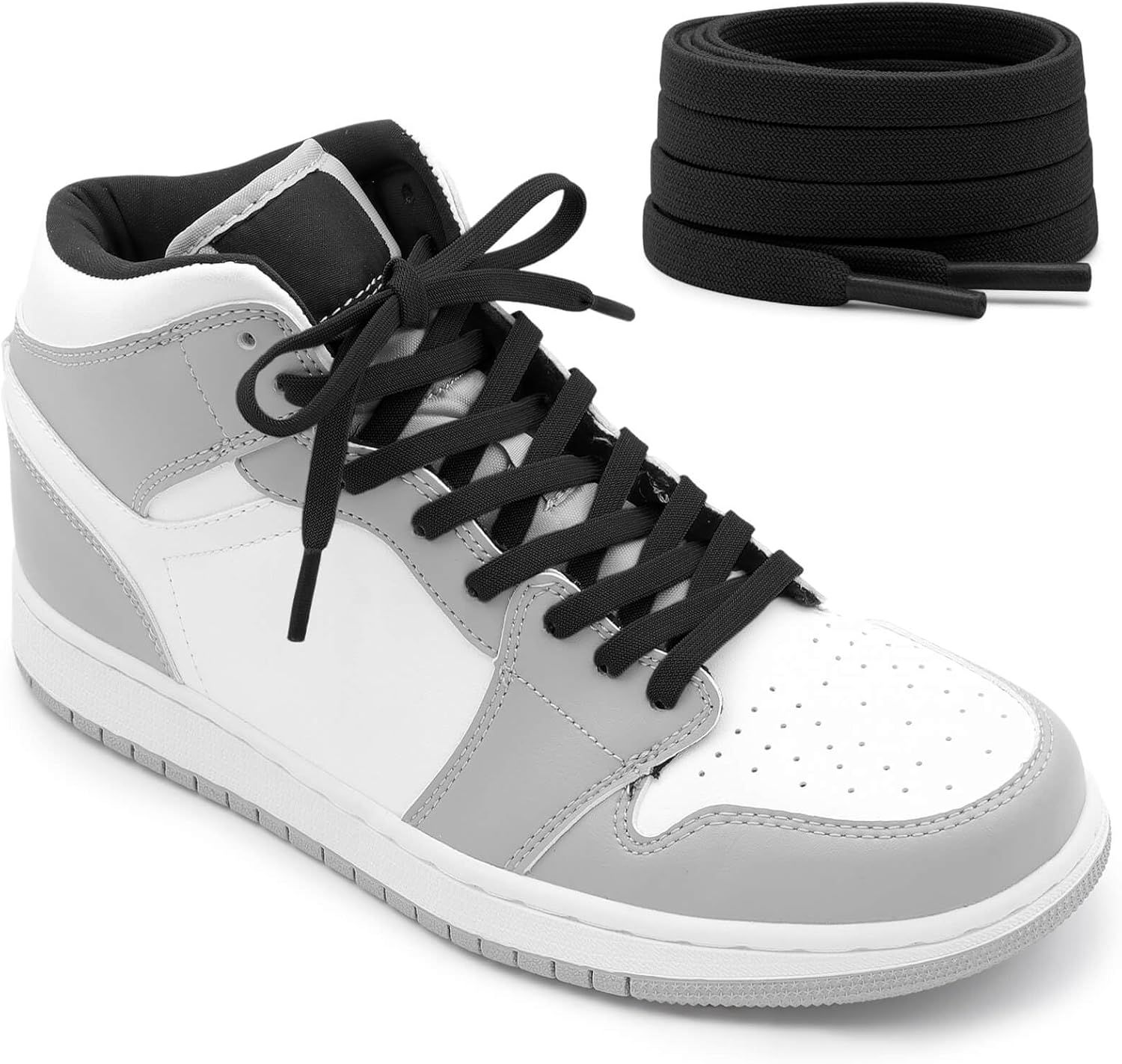 lat Elastic Shoe Laces: Stretch Shoelaces or Sneakers 2 Pair - Image 1
