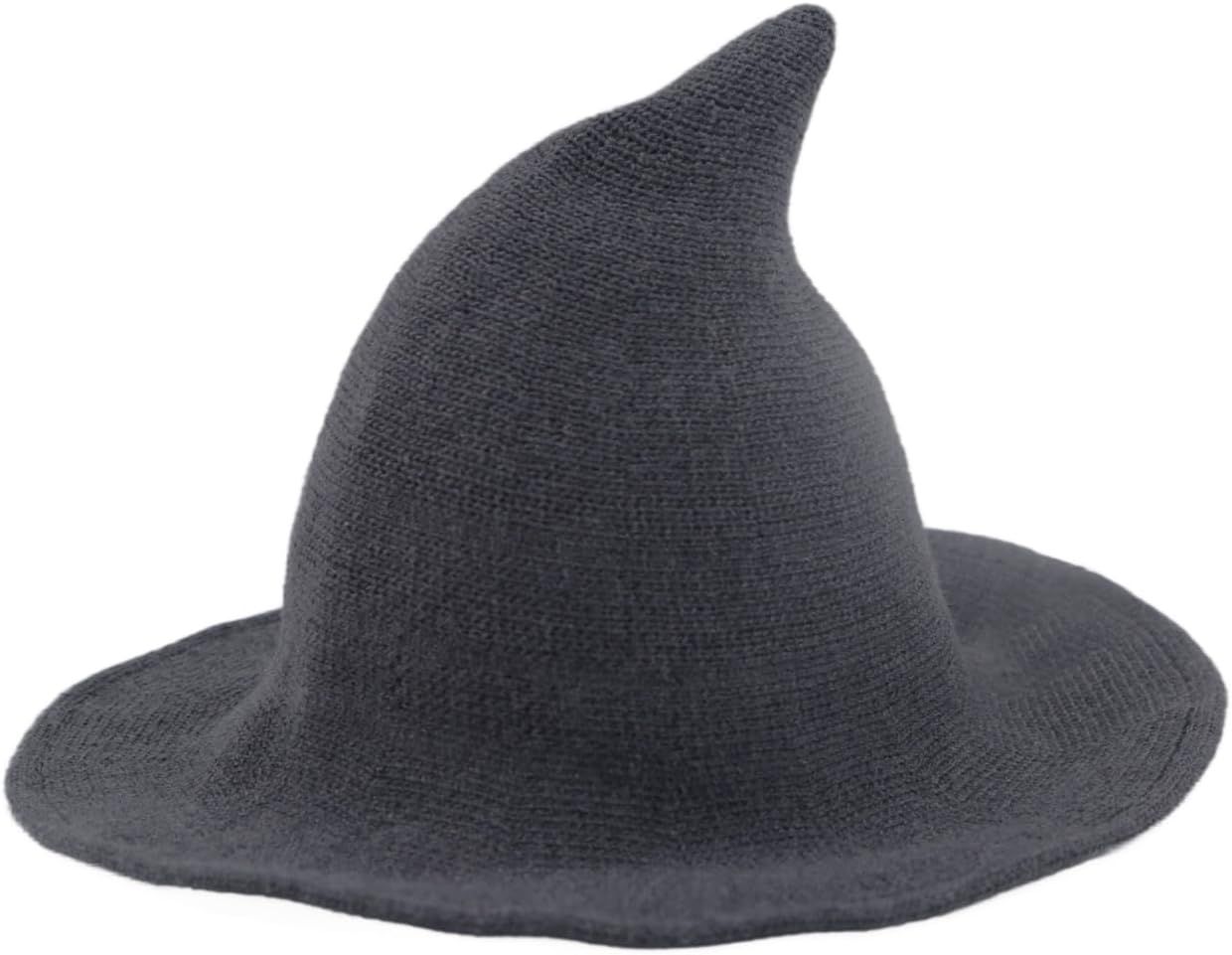 Women Witch Hat or Halloween Wool Hats Wide Brim Spire Knitted Cap or Party Masquerade Cosplay Costume Daily - Image 1
