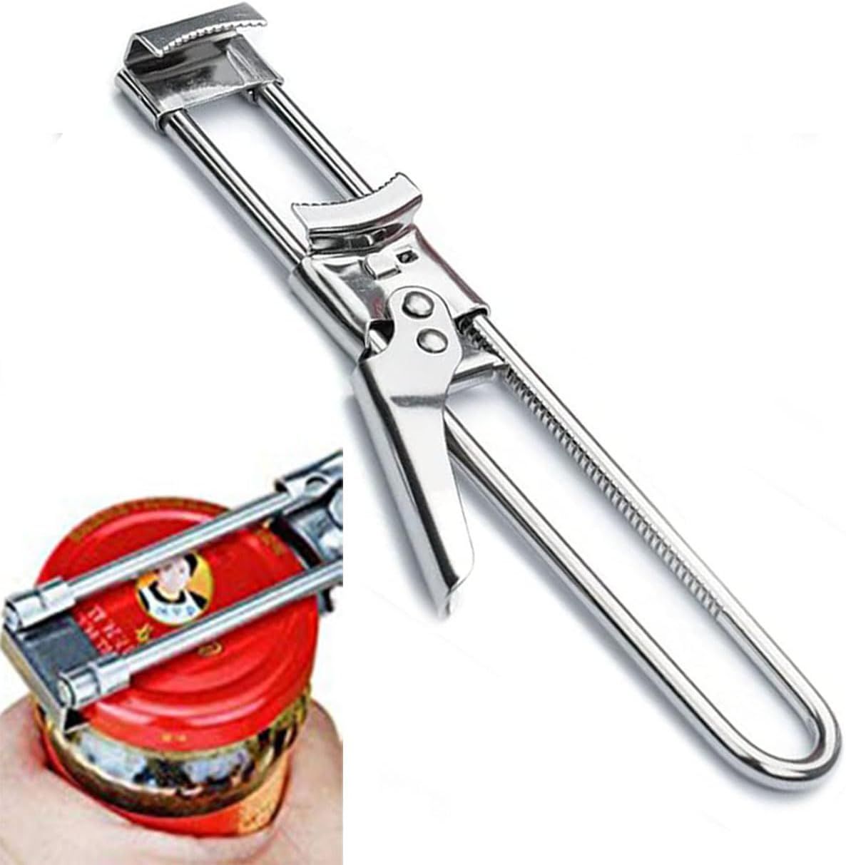 ® Master Jar & Bottle Opener, Adjustable Multiunctional Stainless Steel Can Opener Jar Lid Gripper, Manual,Kitchen Accessories - Image 1