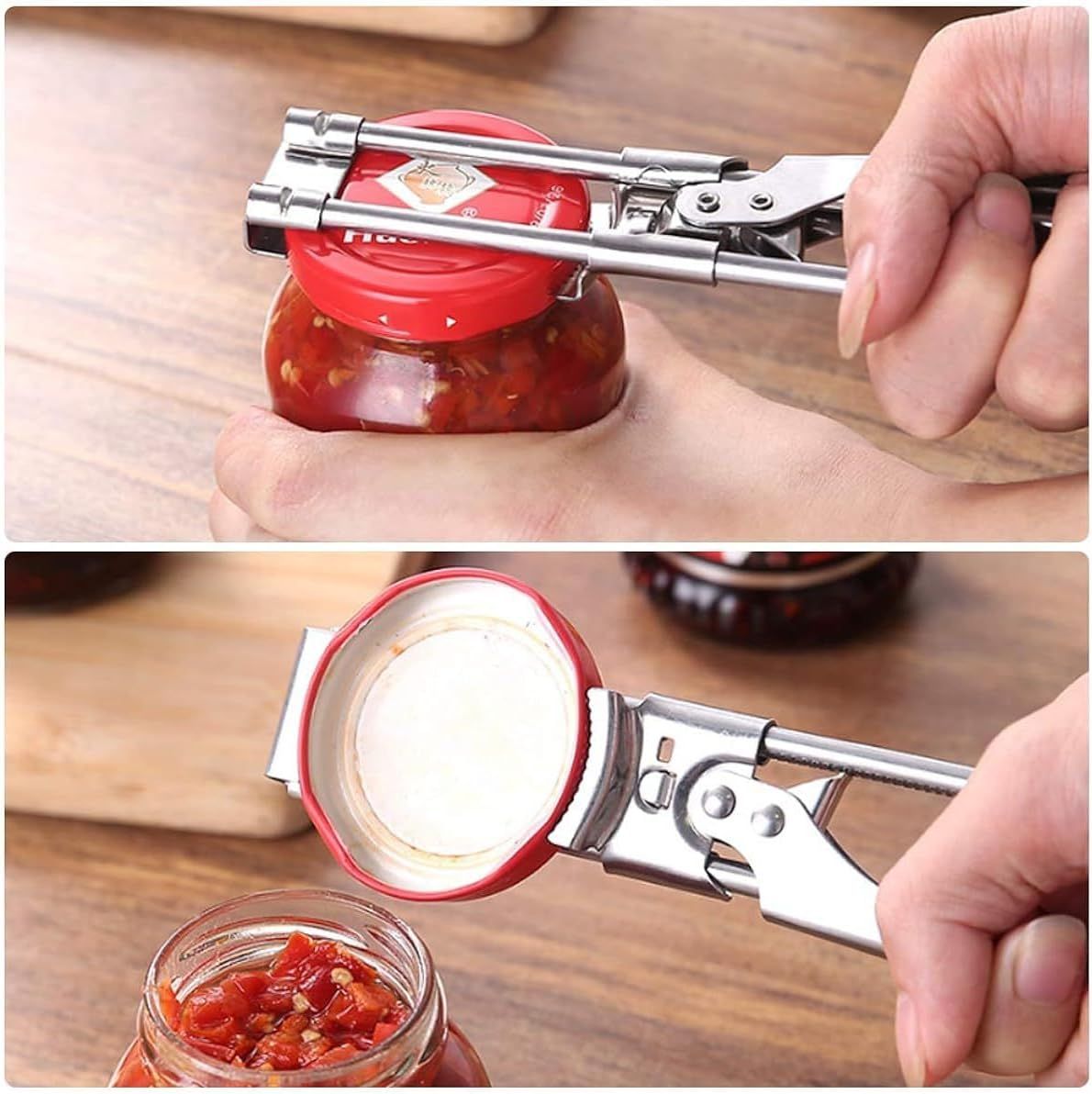 ® Master Jar & Bottle Opener, Adjustable Multiunctional Stainless Steel Can Opener Jar Lid Gripper, Manual,Kitchen Accessories - Image 8