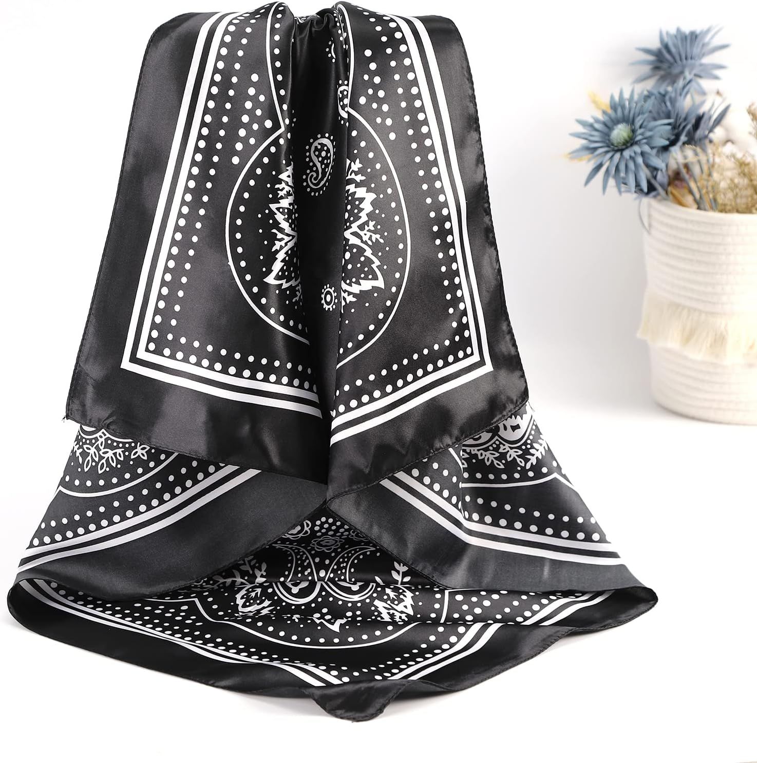 Satin Silk Scar - Large Hair Bandana, Sleeping Wrap or Women - Image 3