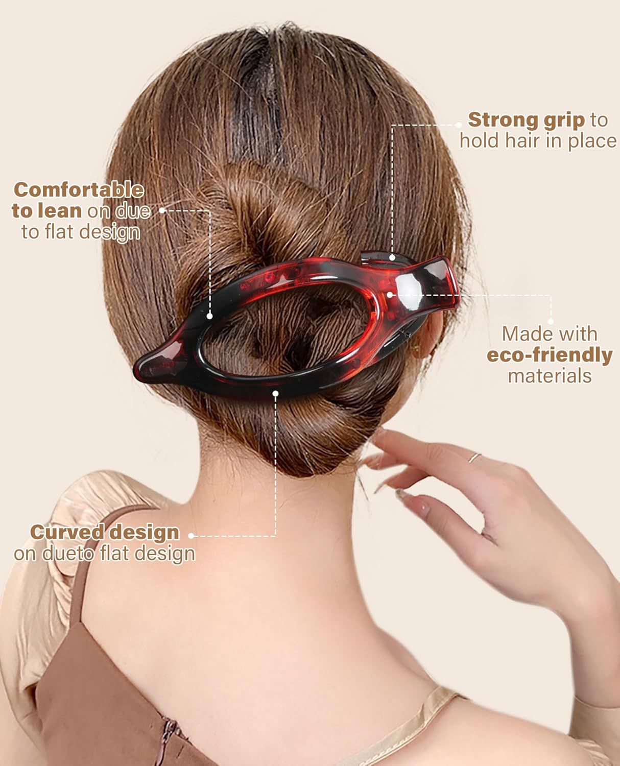 rench Concord Hair Clips - 6Pcs Side Slide Volume Clips or Women Girls, Strong Hold No Slip Grip, Thick or Thin Hair (Matte inish, L:4.6 IN, W:1.97IN) - Image 3