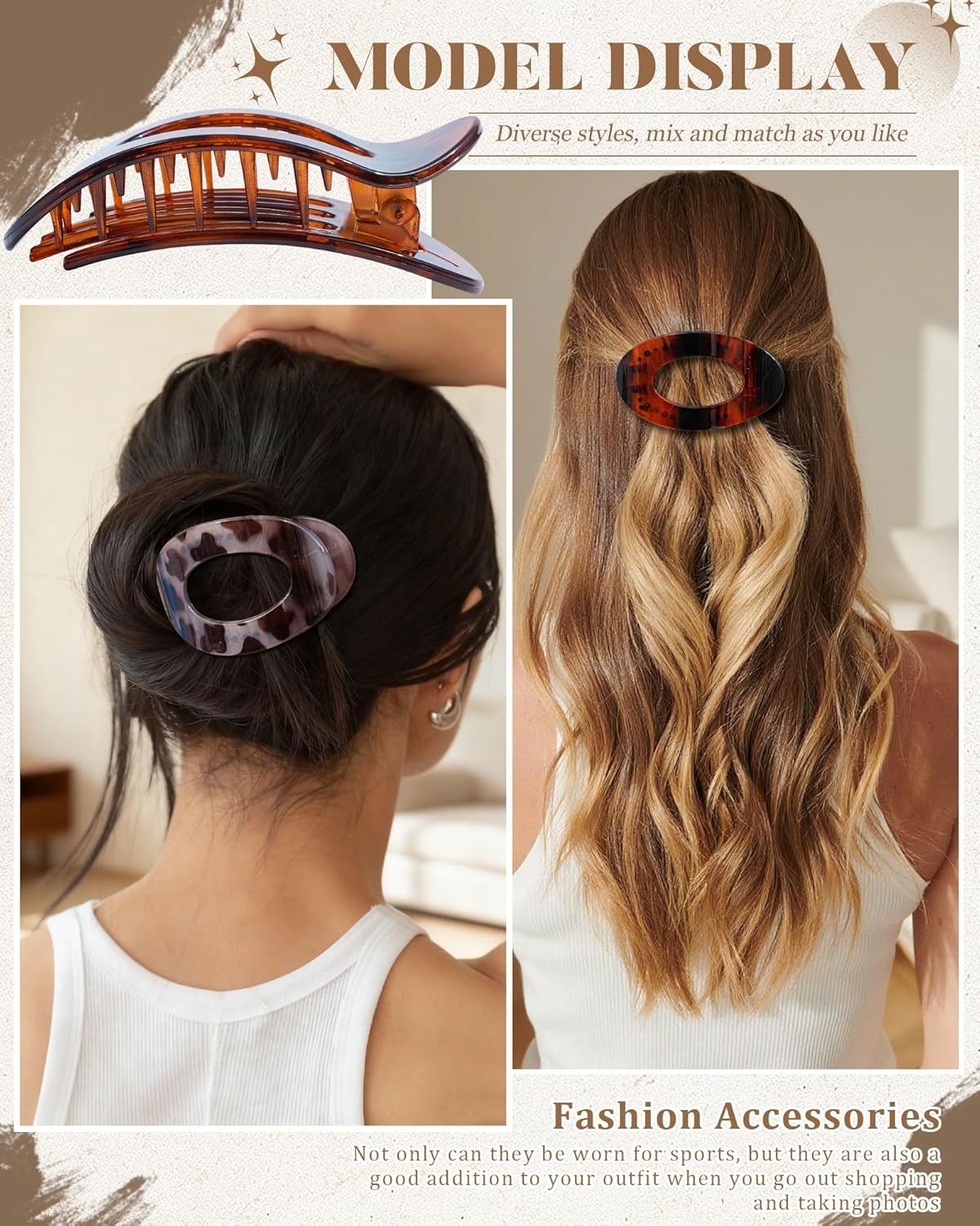 lat Hair Clips or Women 4.33