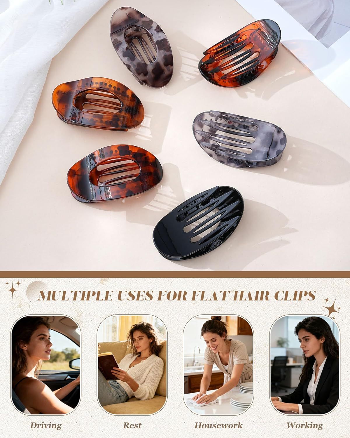 lat Hair Clips or Women 4.33
