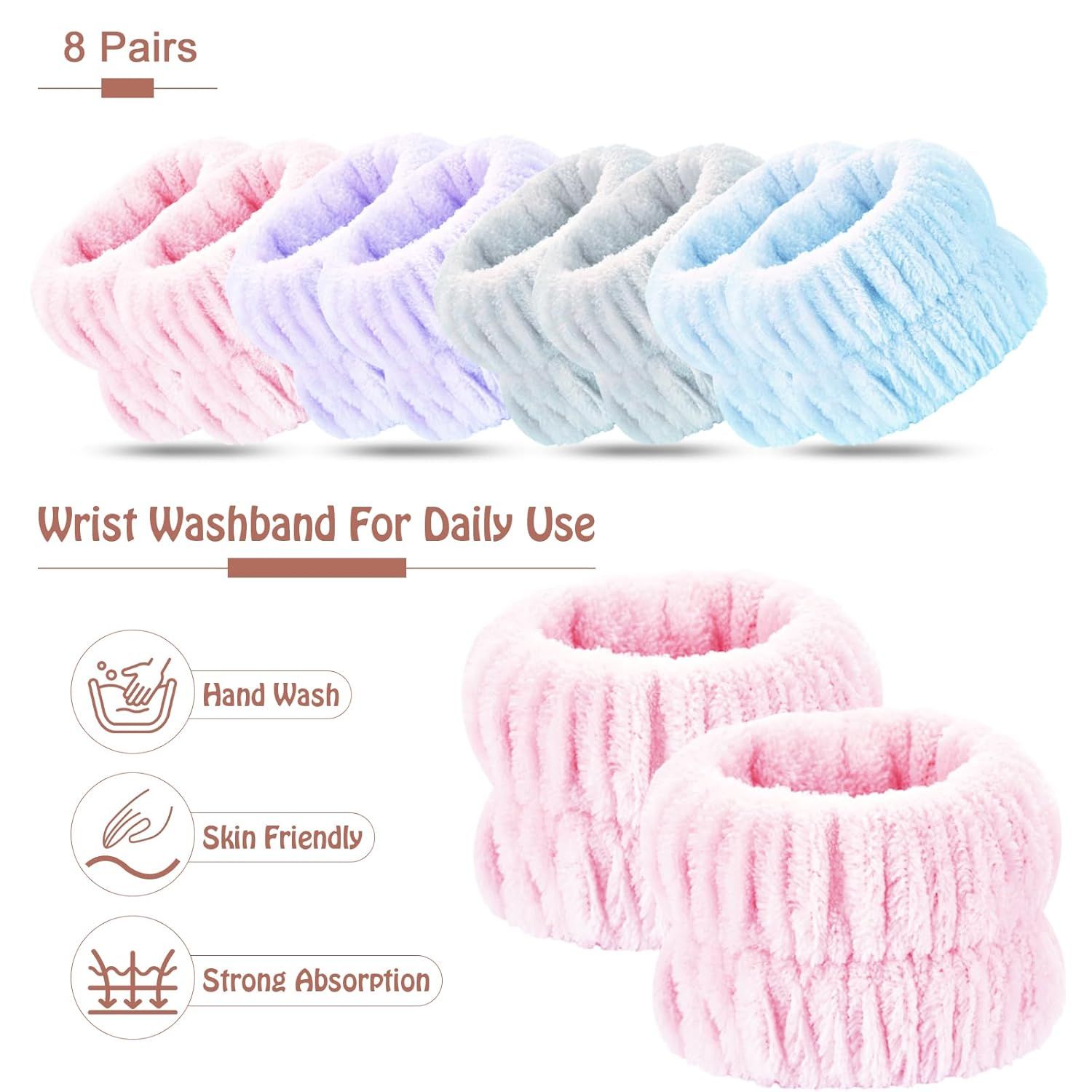 Wrist Bands or Washing ace, 8pcs Spa ace Washing Wristbands, Microiber Arm Wrist Towels, Absorbent Wash Wristbands or Woman Men, Prevent Water rom Spilling Down Your Arms - Image 2