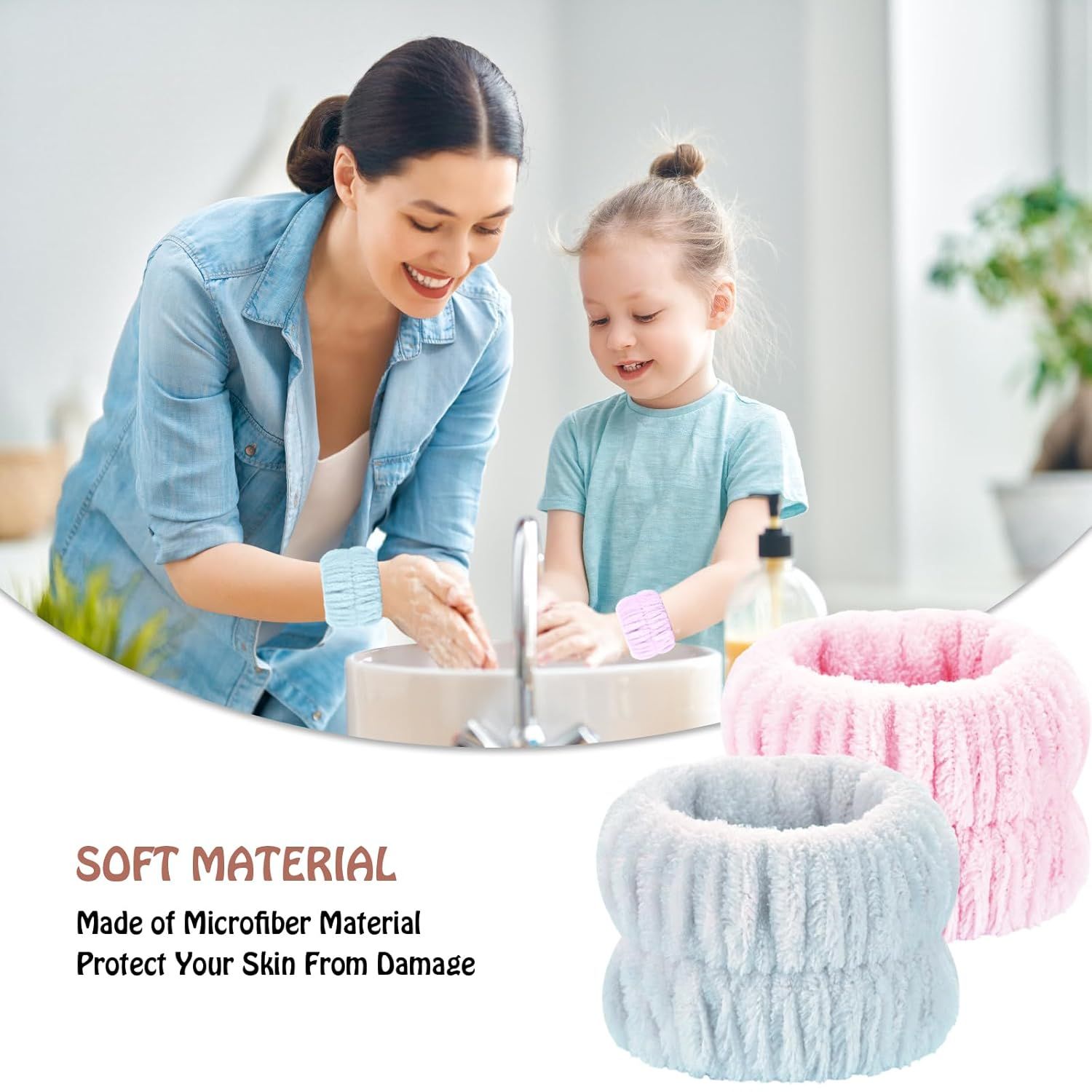 Wrist Bands or Washing ace, 8pcs Spa ace Washing Wristbands, Microiber Arm Wrist Towels, Absorbent Wash Wristbands or Woman Men, Prevent Water rom Spilling Down Your Arms - Image 4