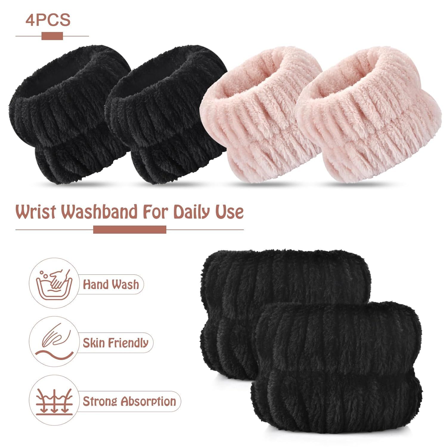 Wrist Bands or Washing ace, 4pcs Spa ace Washing Wristbands, Microiber Arm Wrist Towels, Absorbent Wash Wristbands or Woman Men, Prevent Water rom Spilling Down Your Arms - Image 4