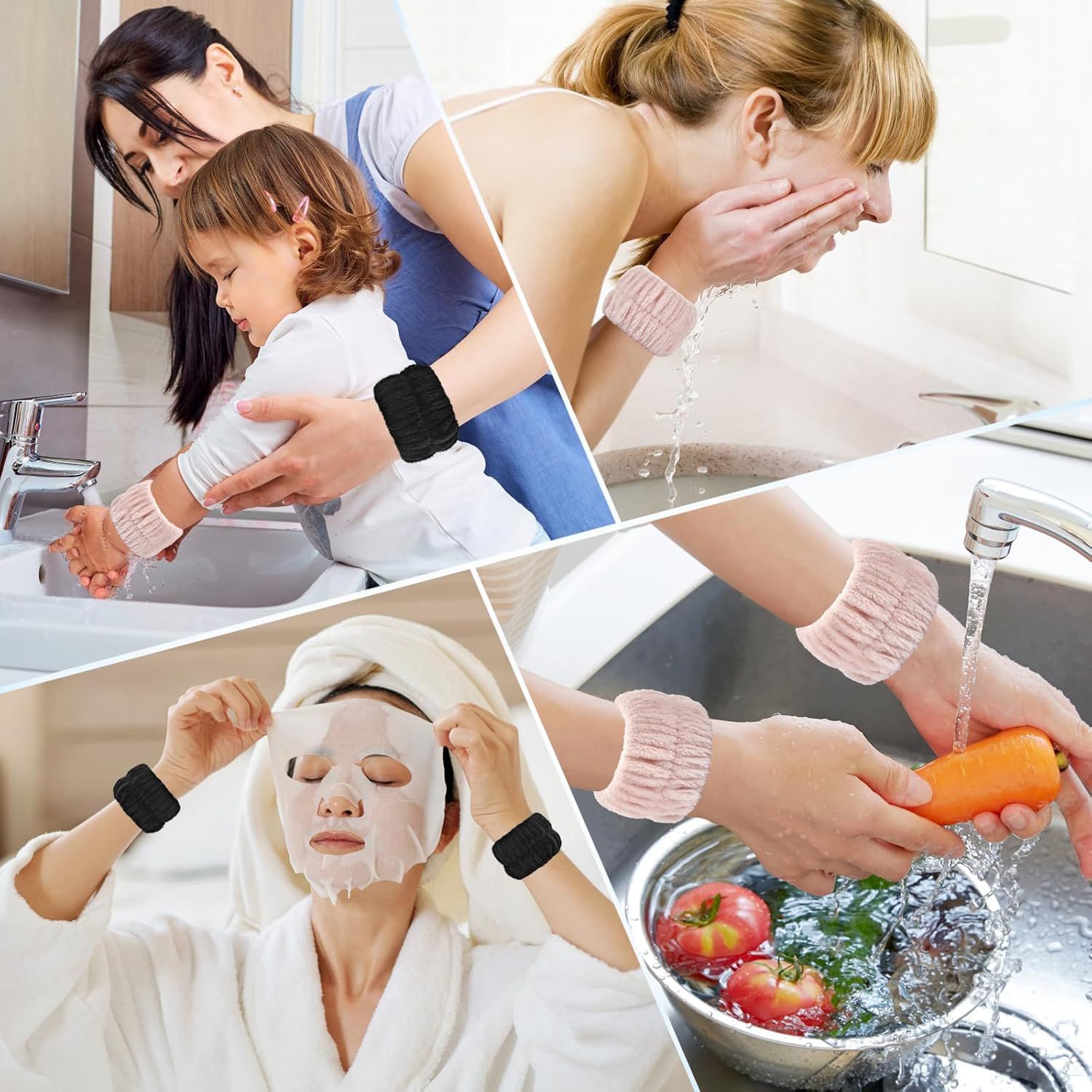 Wrist Bands or Washing ace, 4pcs Spa ace Washing Wristbands, Microiber Arm Wrist Towels, Absorbent Wash Wristbands or Woman Men, Prevent Water rom Spilling Down Your Arms - Image 7