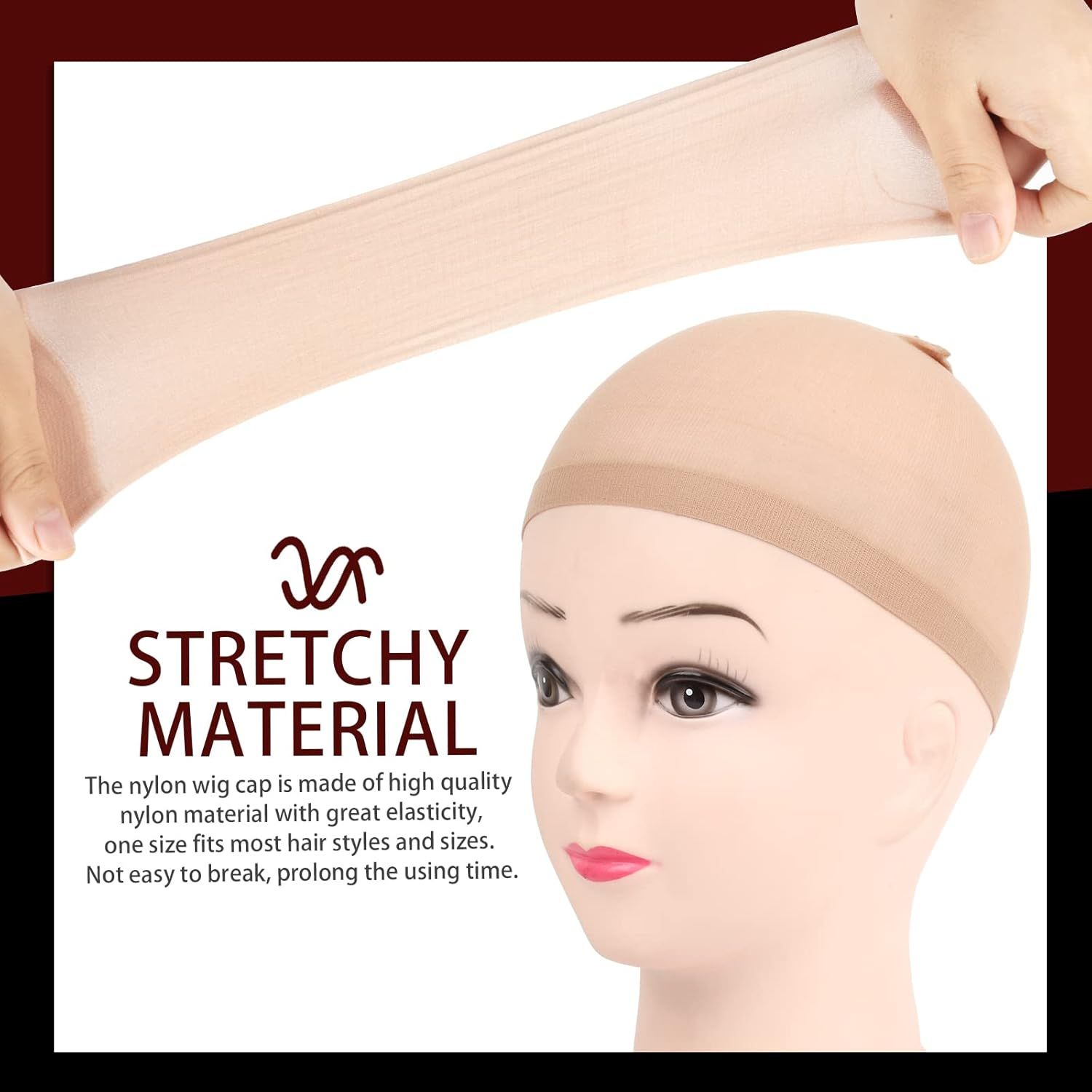 Wig Cap, 4PCS Nylon Wig Caps Nude or Women, Stocking Wig Caps or Halloween, Cosplay. Wig Cap or Women, Men, Kids, Stocking Caps or Wigs - Image 4