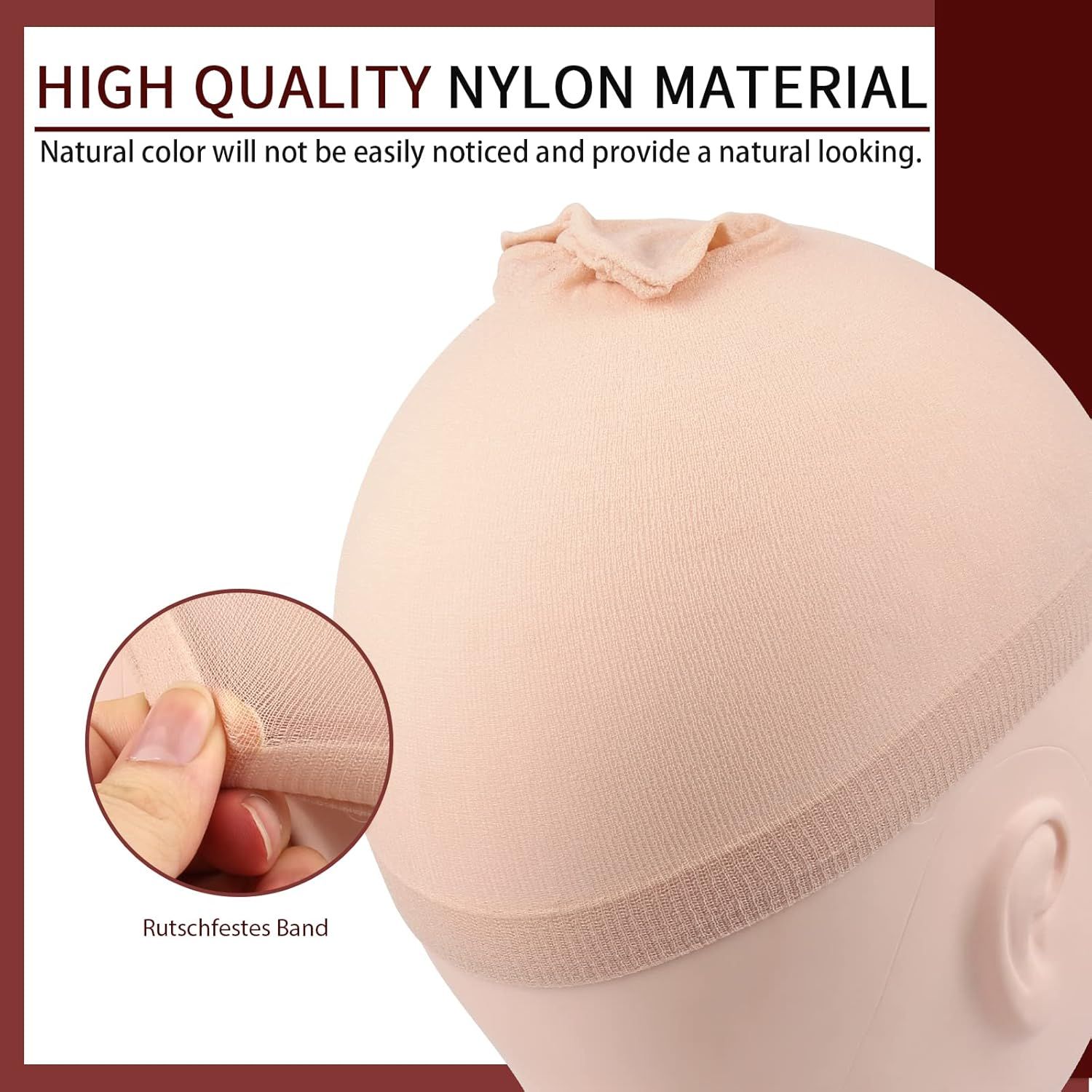 Wig Cap, 4PCS Nylon Wig Caps Nude or Women, Stocking Wig Caps or Halloween, Cosplay. Wig Cap or Women, Men, Kids, Stocking Caps or Wigs - Image 6
