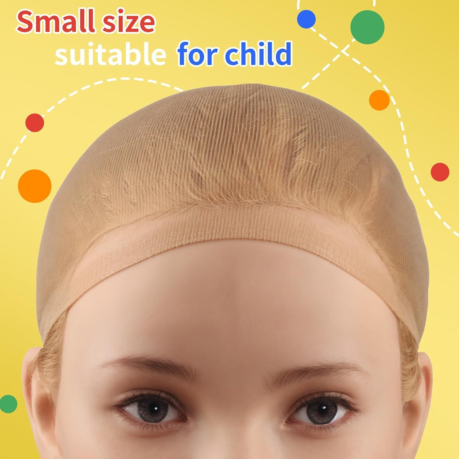 Wig Cap, 4PCS HD Wig Cap or Kids, HD Caps or Wigs Light Brown, Nylon Wig Caps or Kids, Stocking Caps or Wigs, Transparent Invisible Wig Cap or Halloween. Small Wig Cap or Kids, Baby. - Image 3