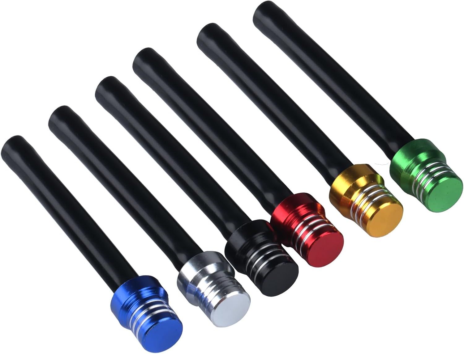 6 pcs Motorcycle Breather Hose Gas uel Tank Cap Vent, Motorcycle Gas Cap Vent Hose Tube, Aluminum Universal Breathing Tube its All O-Road Motorcycles ATVs, its Pit Dirt Bike - Image 1