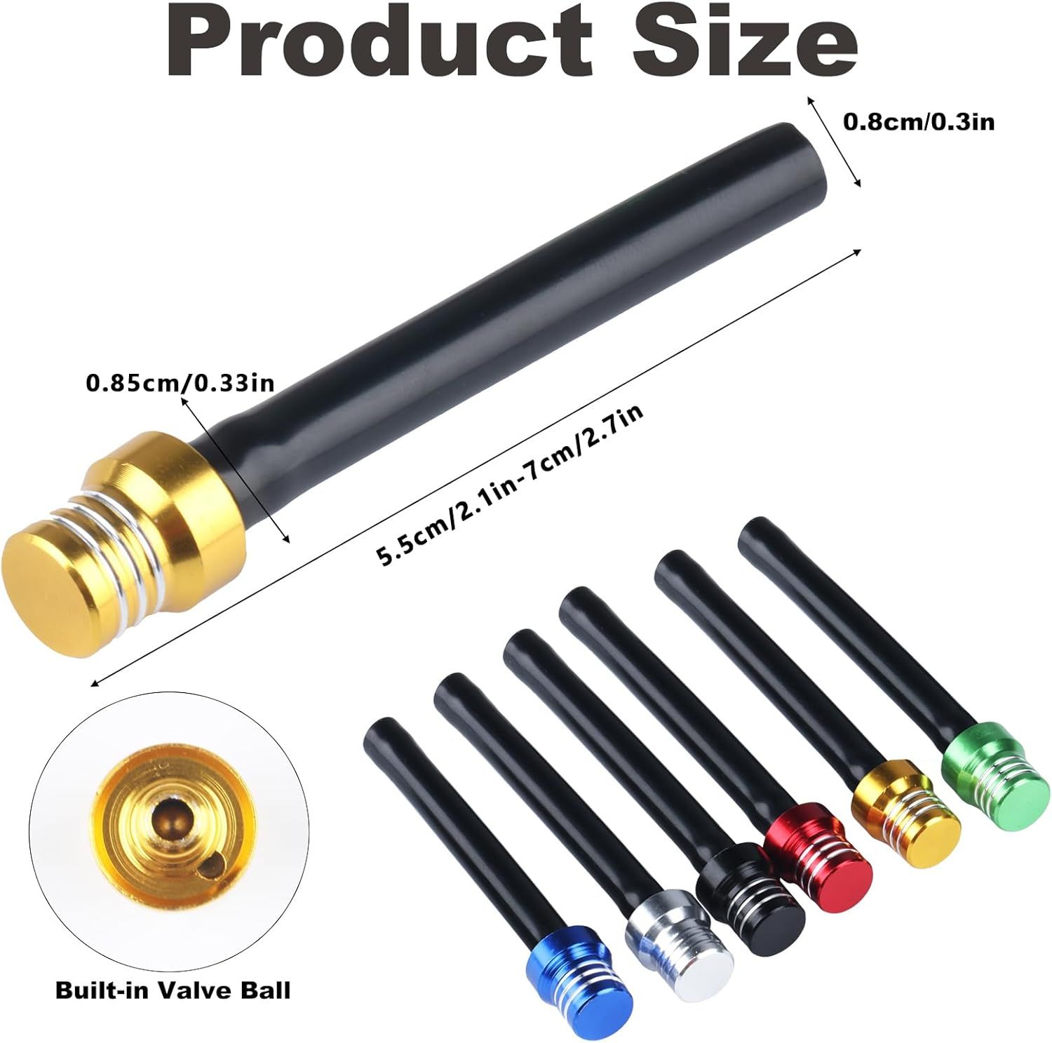 6 pcs Motorcycle Breather Hose Gas uel Tank Cap Vent, Motorcycle Gas Cap Vent Hose Tube, Aluminum Universal Breathing Tube its All O-Road Motorcycles ATVs, its Pit Dirt Bike - Image 3