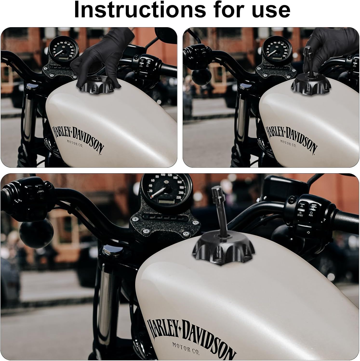 6 pcs Motorcycle Breather Hose Gas uel Tank Cap Vent, Motorcycle Gas Cap Vent Hose Tube, Aluminum Universal Breathing Tube its All O-Road Motorcycles ATVs, its Pit Dirt Bike - Image 6