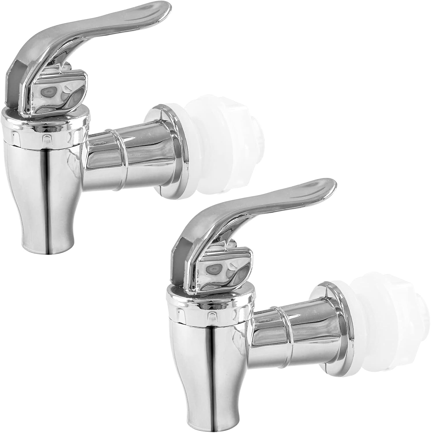 Biaungdo 2 Pcs Replacement Spigot for Beverage Dispenser, Silver Push Style Beverage Dispenser Carafe Spigot Water Dispenser Replacement Spout Faucet - Image 1