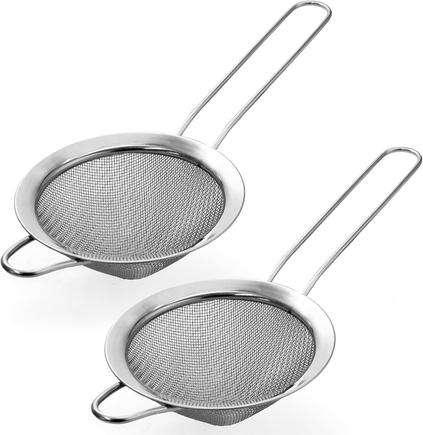 Biaungdo 2 Pcs 8.5 cm/3.3 Inch Fine Mesh Strainer, Stainless Steel Tea Strainer Conical Mesh Strainers Sieve for Cocktail, Coffee, Food, Noodles, Tea Filter(Small) - Image 7
