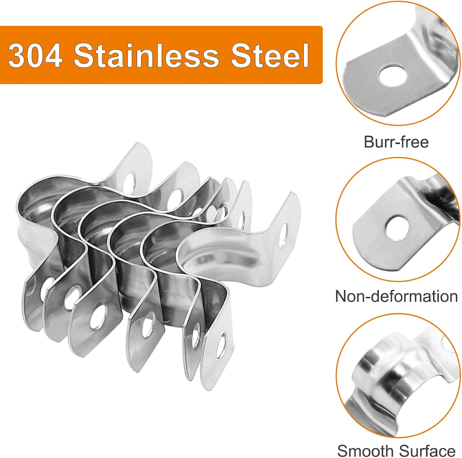 Biaungdo 30 Pcs M12 Rigid Pipe Strap, 1/2