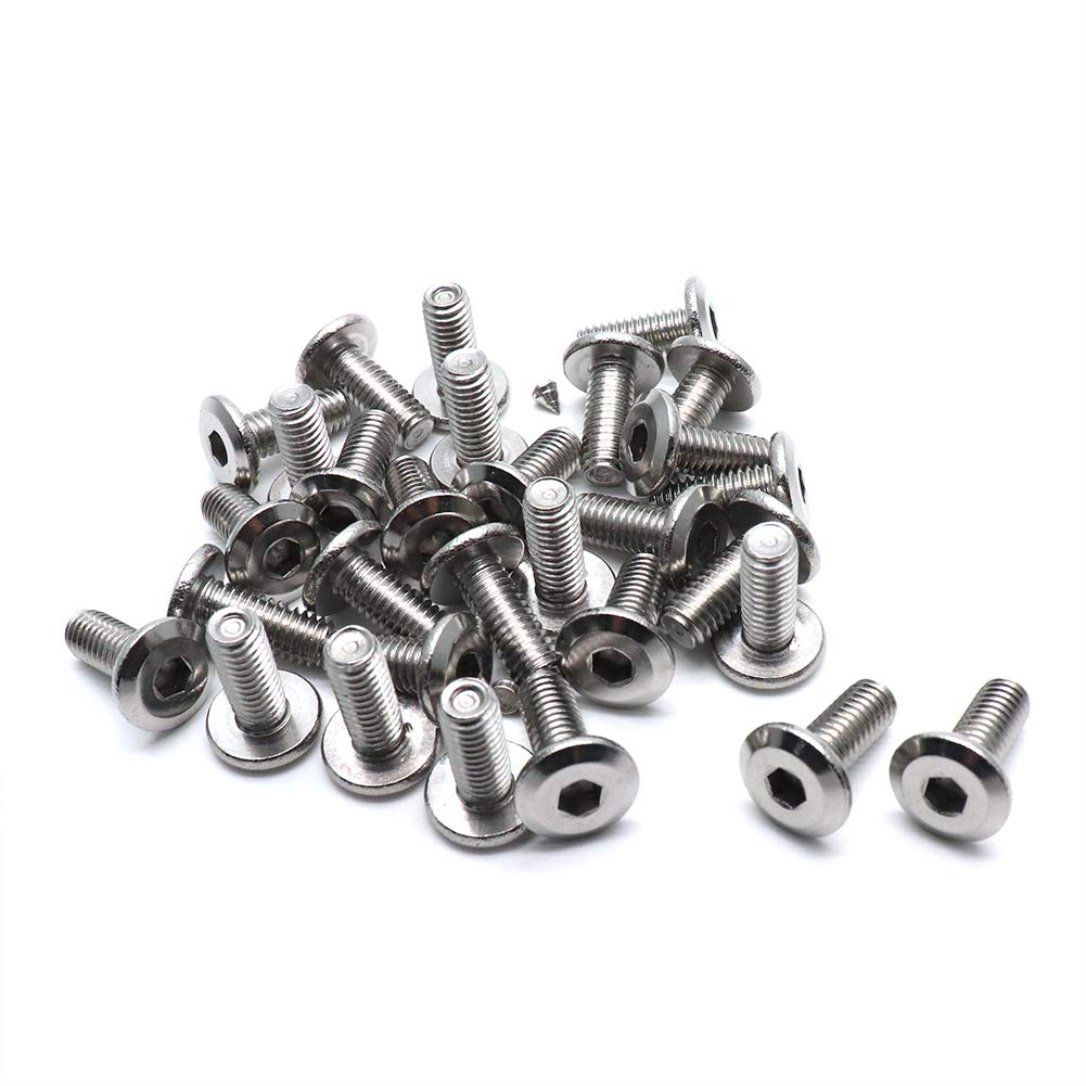 Biaungdo M6x15mm Stainless Steel Flat Head Hex Socket Cap Bolts Screws Countersunk Connector Fastener,Pack of 30 - Image 1