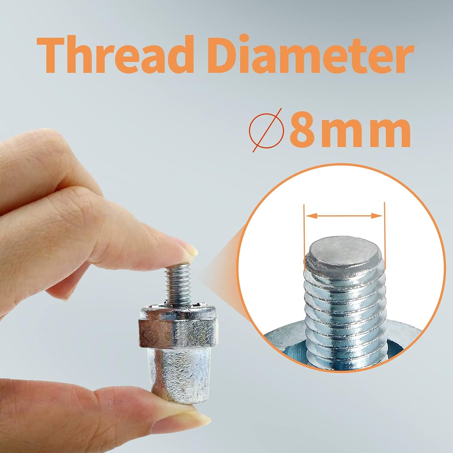 Biaungdo One Pair Zinc Alloy Battery Side Terminal Charging Posts Fit 8mm Positive (+) or Negative (-) Battery Cable terminals - Image 3