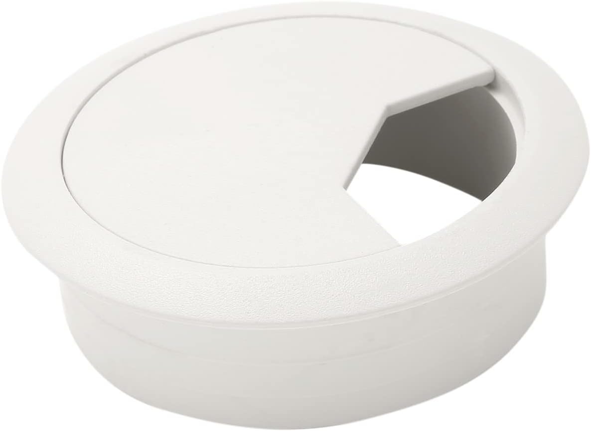 Biaungdo 5 Pcs 2 Inch Desk Grommet, Wire Cable Cord Hole Cover Grommet Cable Cord Organizer for Home, Office, White - Image 3
