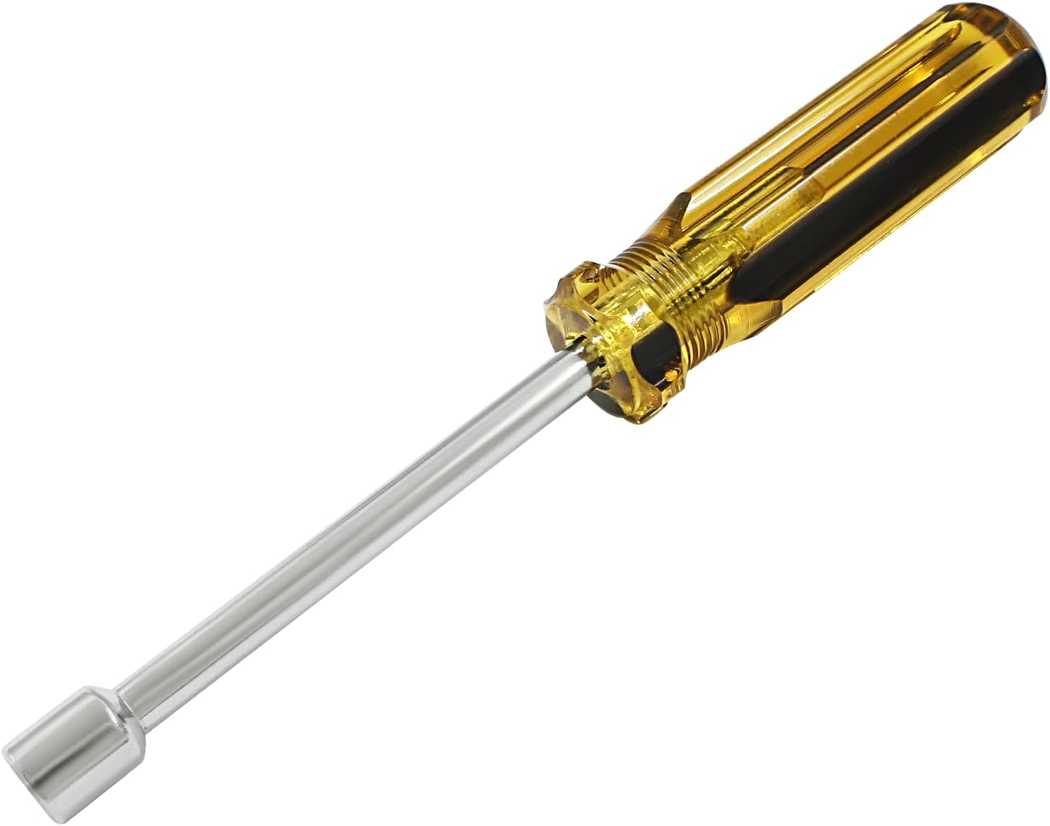 Biaungdo 7mm Socket Wrench Screwdriver, Hex Socket Wrench High-Carbon Steel Hexagon Nut Driver Non-Magnetic Tip Hex Nut Screwdriver Hand Tool for Repairs(Plastic Handle) - Image 1
