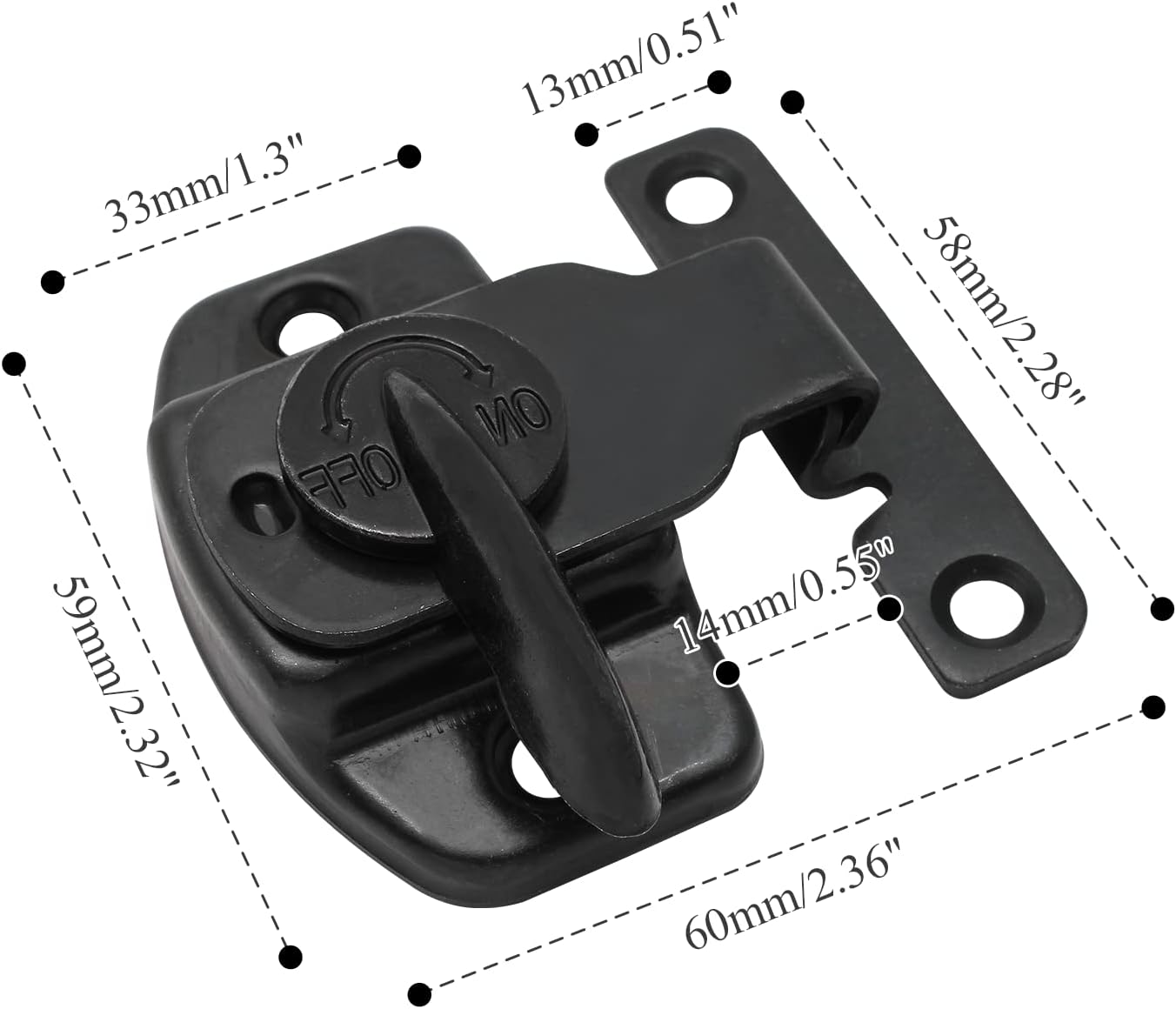 Biaungdo 4 Pieces Metal Dining Table Locks Dining Training Table Buckles Latches Table Connectors Leaf Latch Hardware Accessories(Black) - Image 3